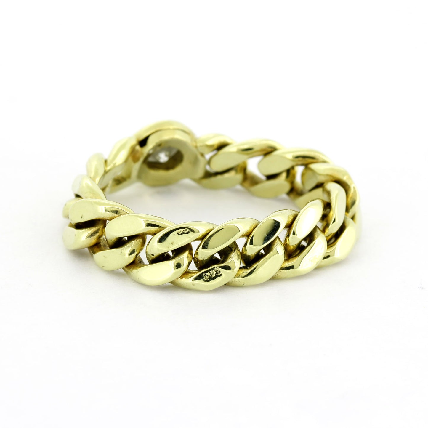 Panzer Ring 585 Gold 14 Kt mit Diamanten 0,20 ct W/SI - Wert 1500,-