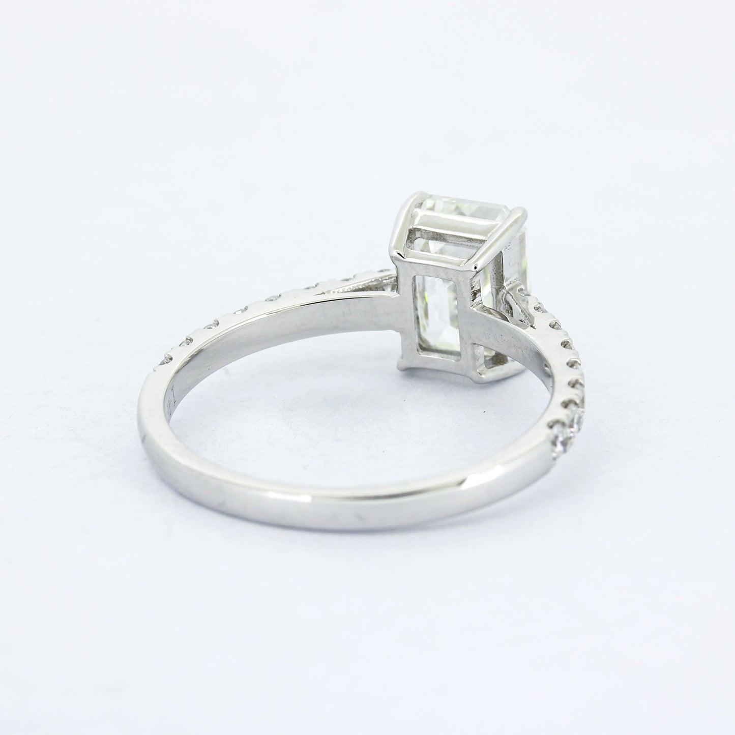 Ring Emerald Cut 585 Gold 14 kt - 2 ct Diamant F VVS2 CVD - Labor Diamant