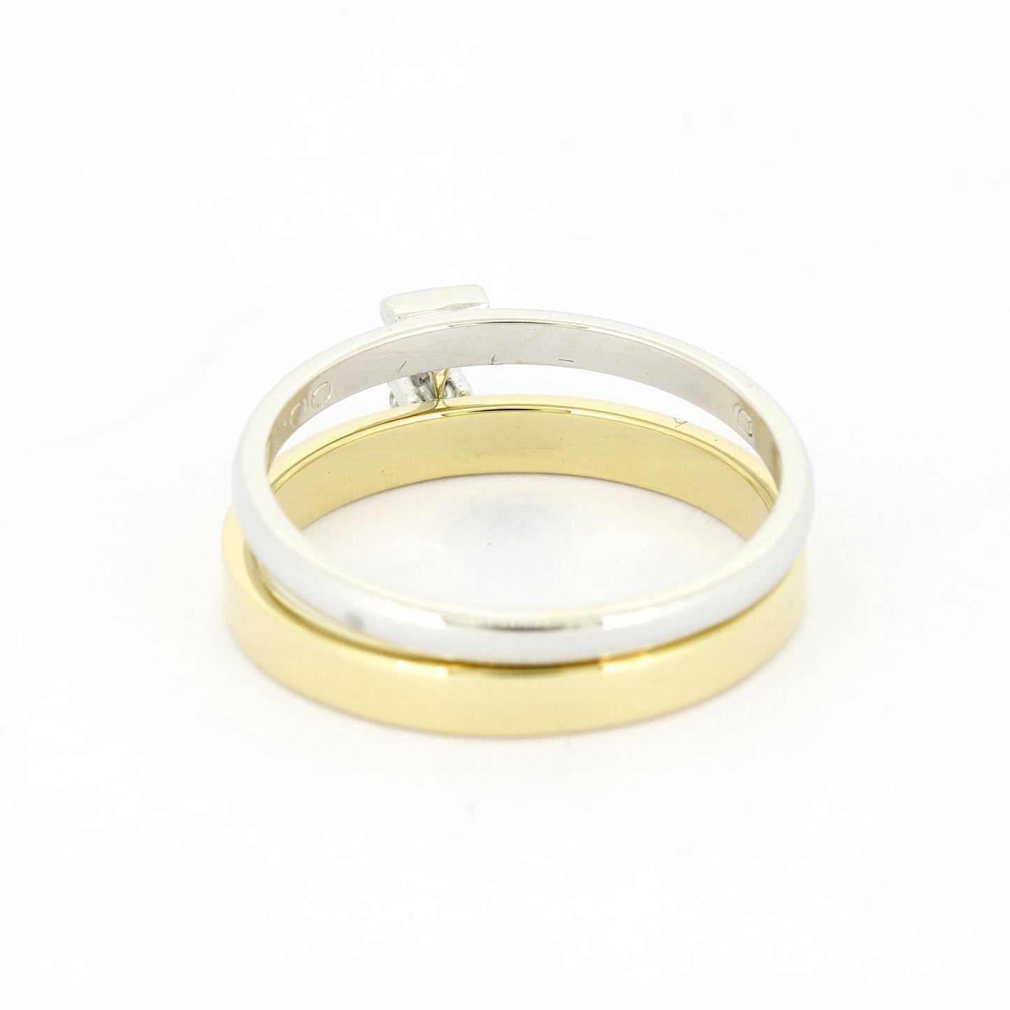 Ring 585 Gold mit Vorsteckring - Brillant ca. 0,05 ct SI - Wert 800,-