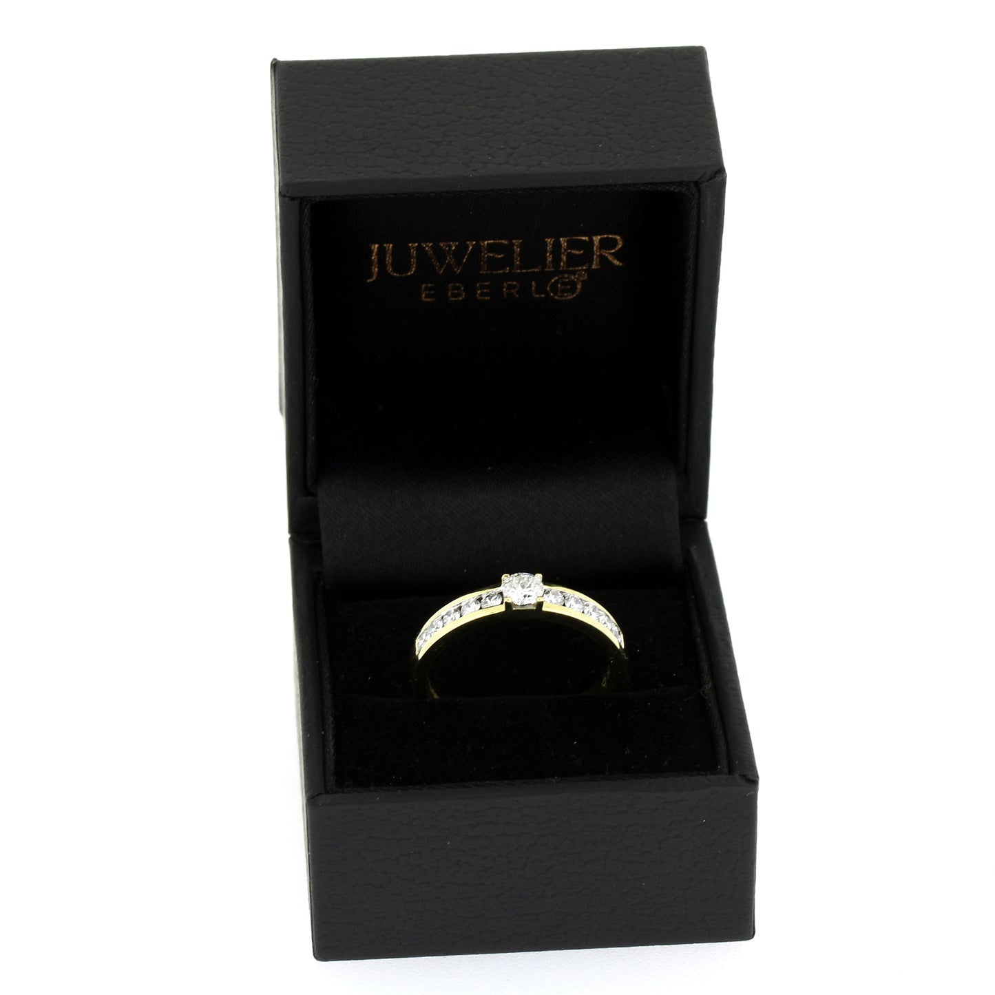 Ring 585 Gold 14 kt Gelbgold - 0,80 ct Brillanten W/SI - Wert 2350,-