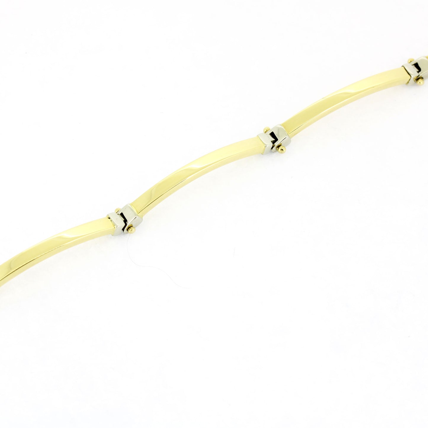 Armband 585 Gold 14 Kt zweifarbig Gelb und Weißgold - Wert 1140,-