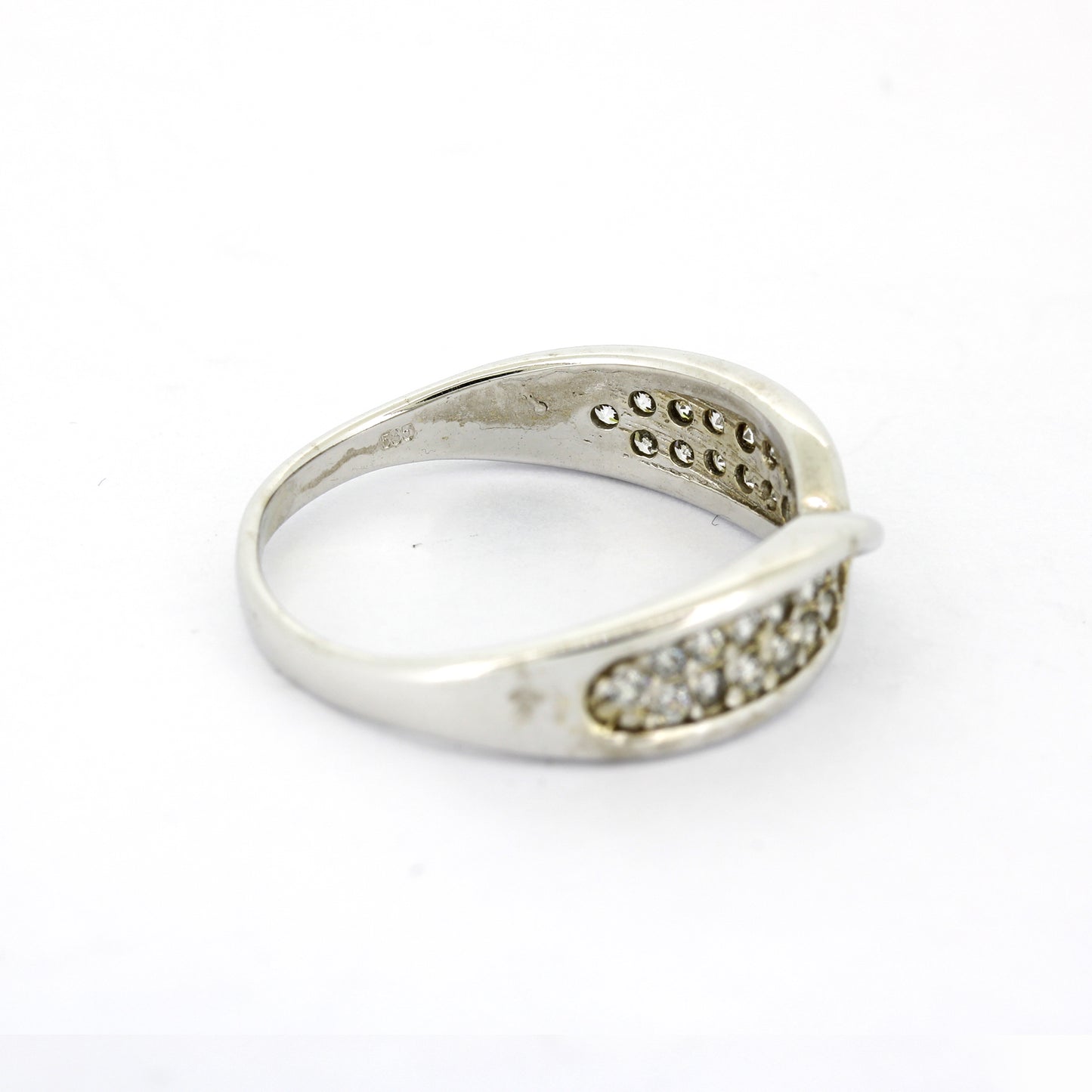 Ring 585 Gold 14 kt Weißgold - Zirkonia - Wert 510,-