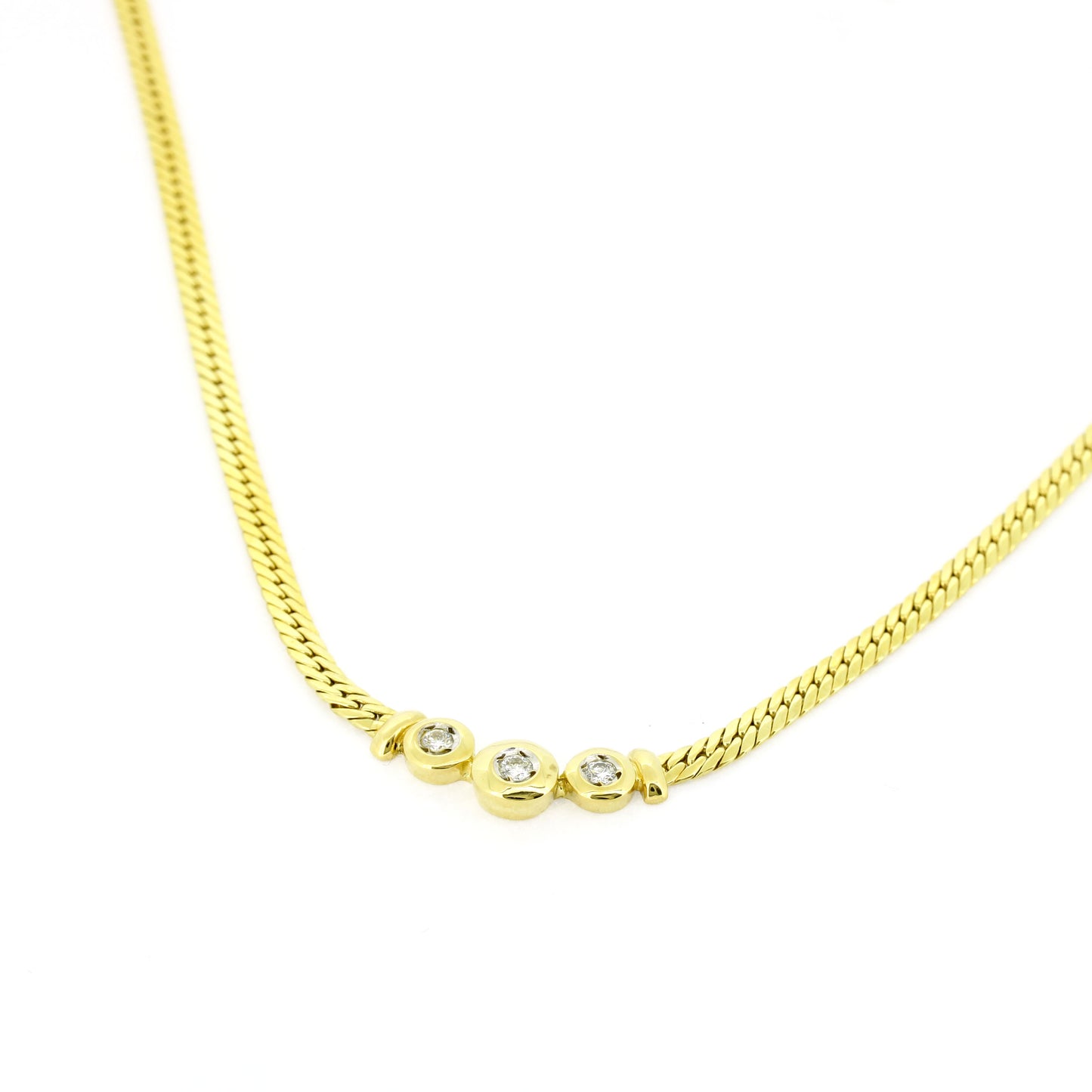 Collier 750 Gold 18 Kt - Brillante ca. 0,30ct - 45 cm - Wert 1840,-