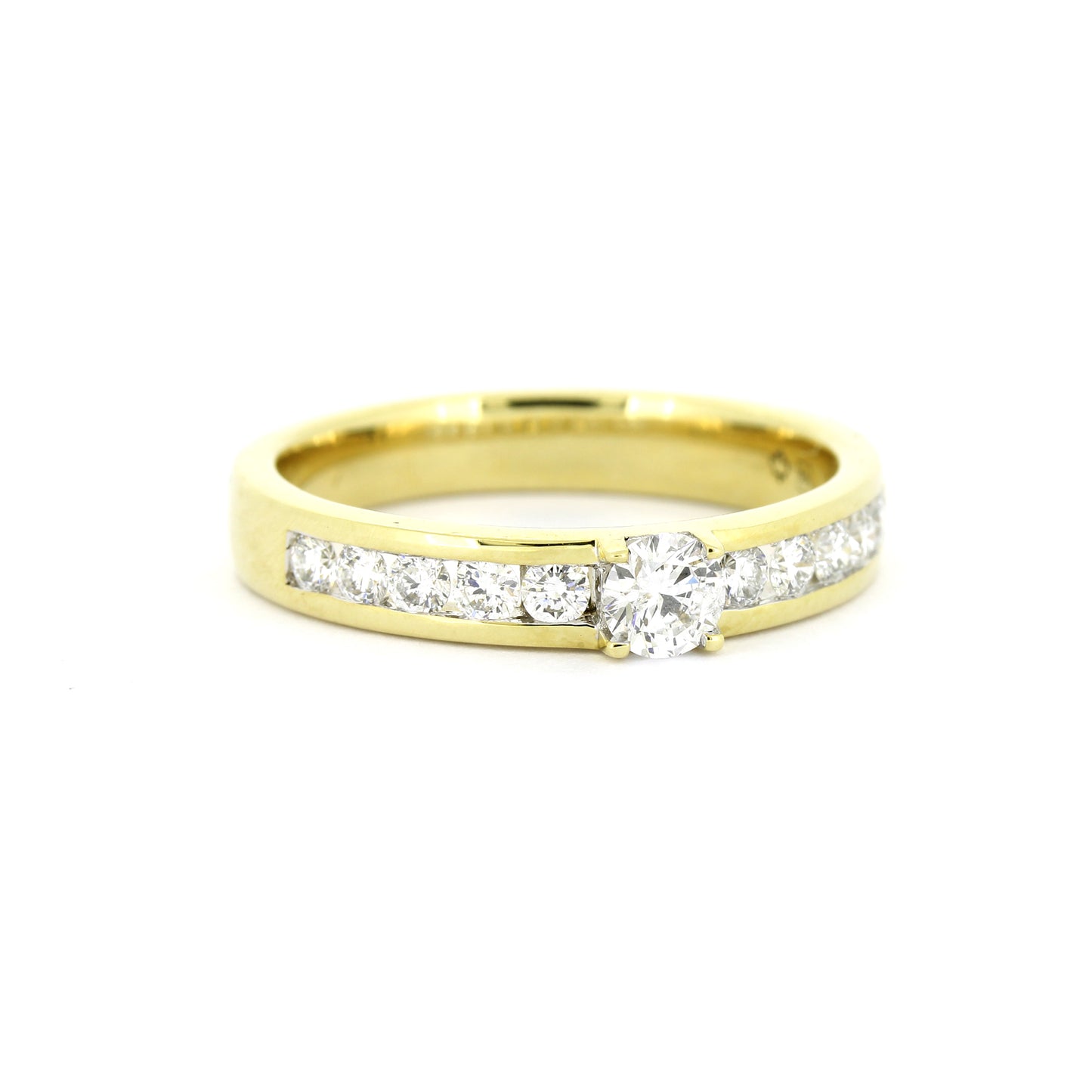 Ring 585 Gold 14 kt Gelbgold - 0,80 ct Brillanten W/SI - Wert 2350,-