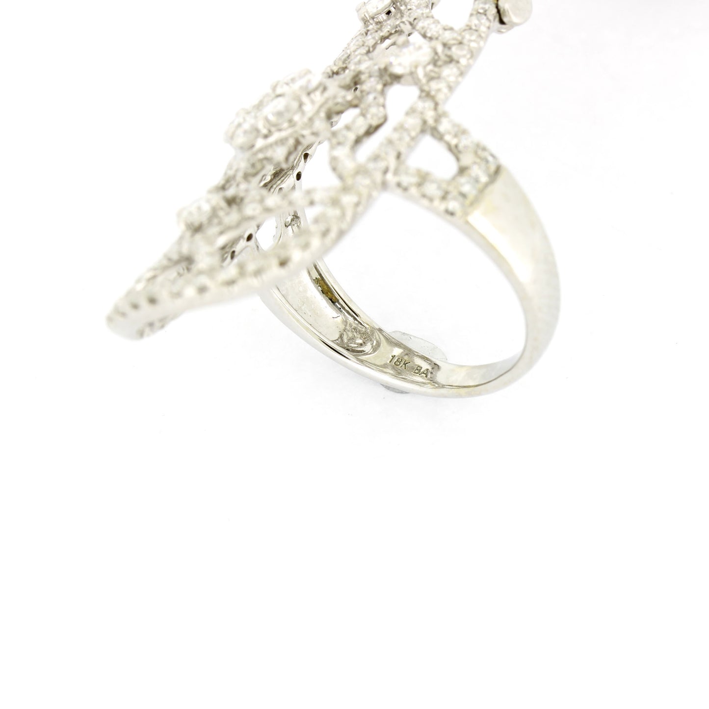 Ganzfinder Ring 750 Gold Gelenkring 1,70 ct Diamanten - Wert 5940,-