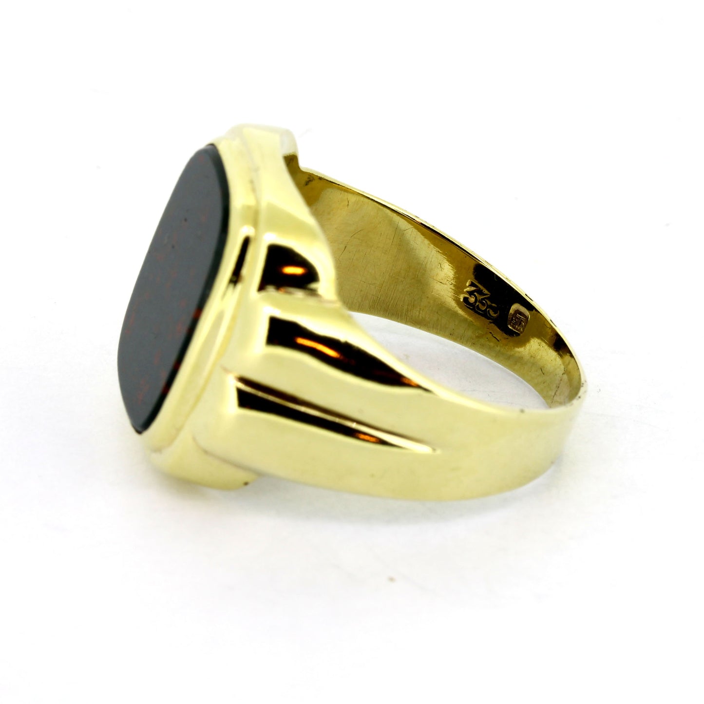 Siegel Ring 333 Gold 8 kt Gelbgold - Heliotrop - Wert 680,-