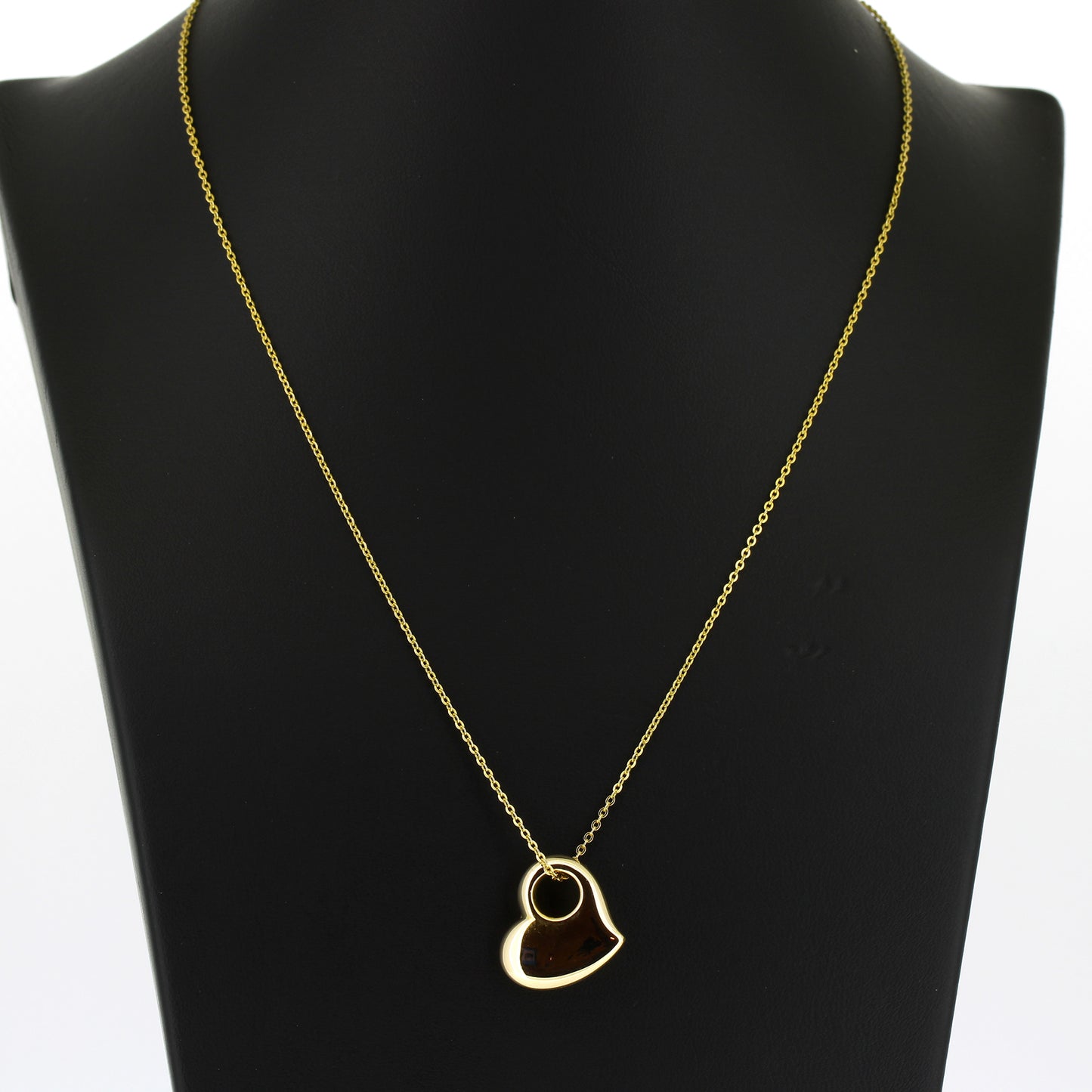 Kette mit Herz Anhänger 333 Gold 8 kt - 44 cm lang - Wert 300,-