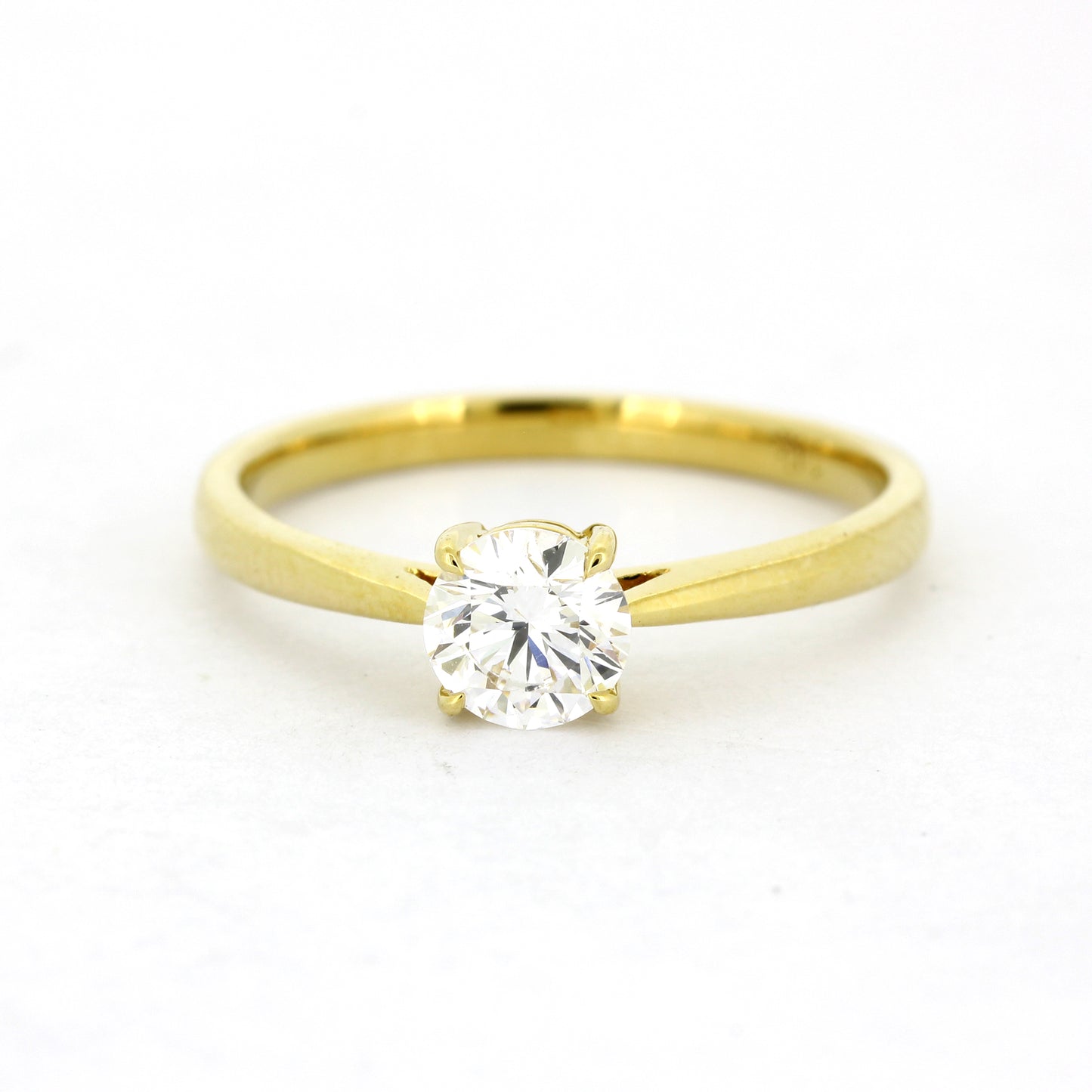 Solitär Ring 585 Gold 14 kt Gold - 0,50 ct Brillant VVS - CVD Labor Diamant