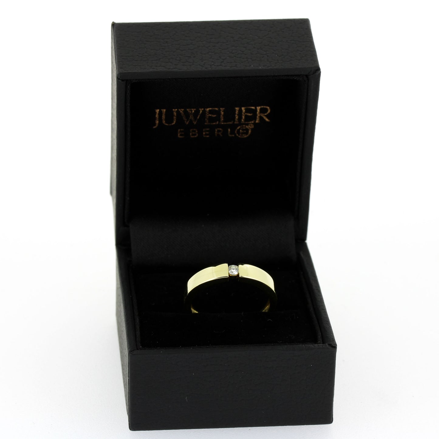 Ring 375 Gold 9 kt Gelbgold - 0,07 ct Brillanten W/SI - Wert 530,-