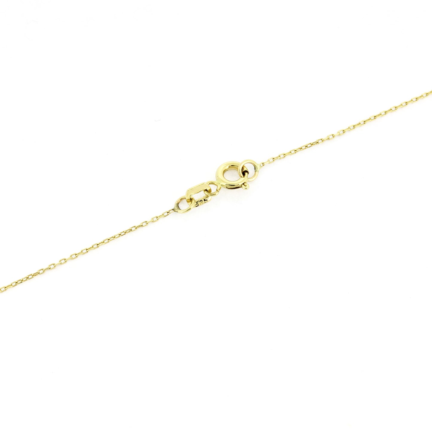 Kette mit Anhänger 585 Gold 14 kt Gelbgold- Zirkonia- 42 cm - Wert 370,-