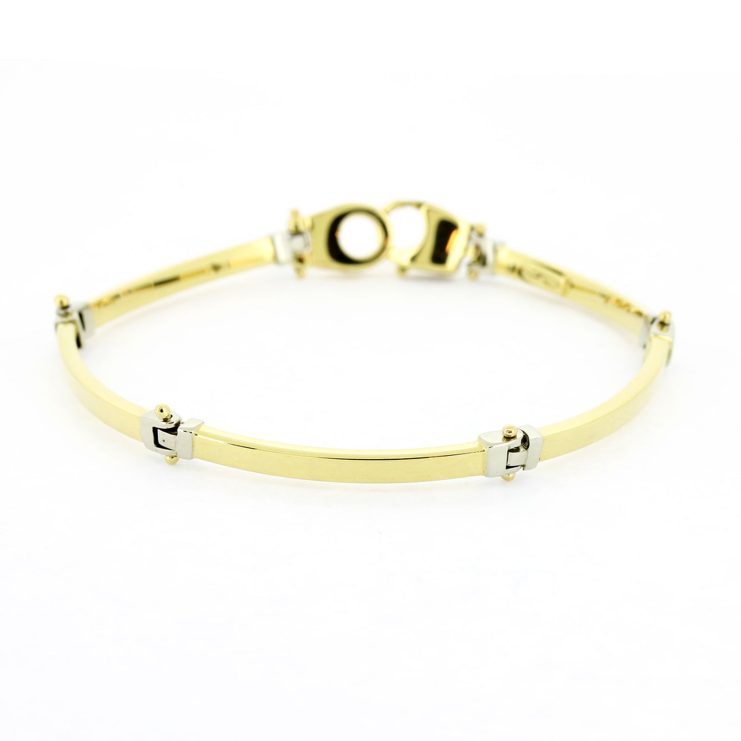 Armband 585 Gold 14 Kt zweifarbig Gelb und Weißgold - Wert 1140,-