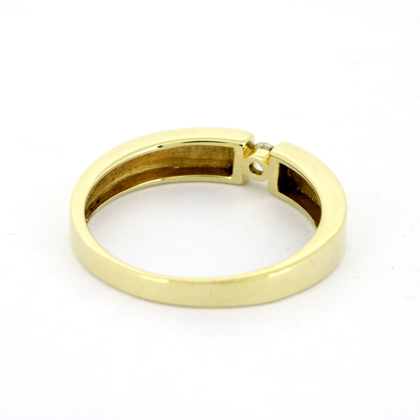 Ring 375 Gold 9 kt Gelbgold - 0,07 ct Brillanten W/SI - Wert 530,-