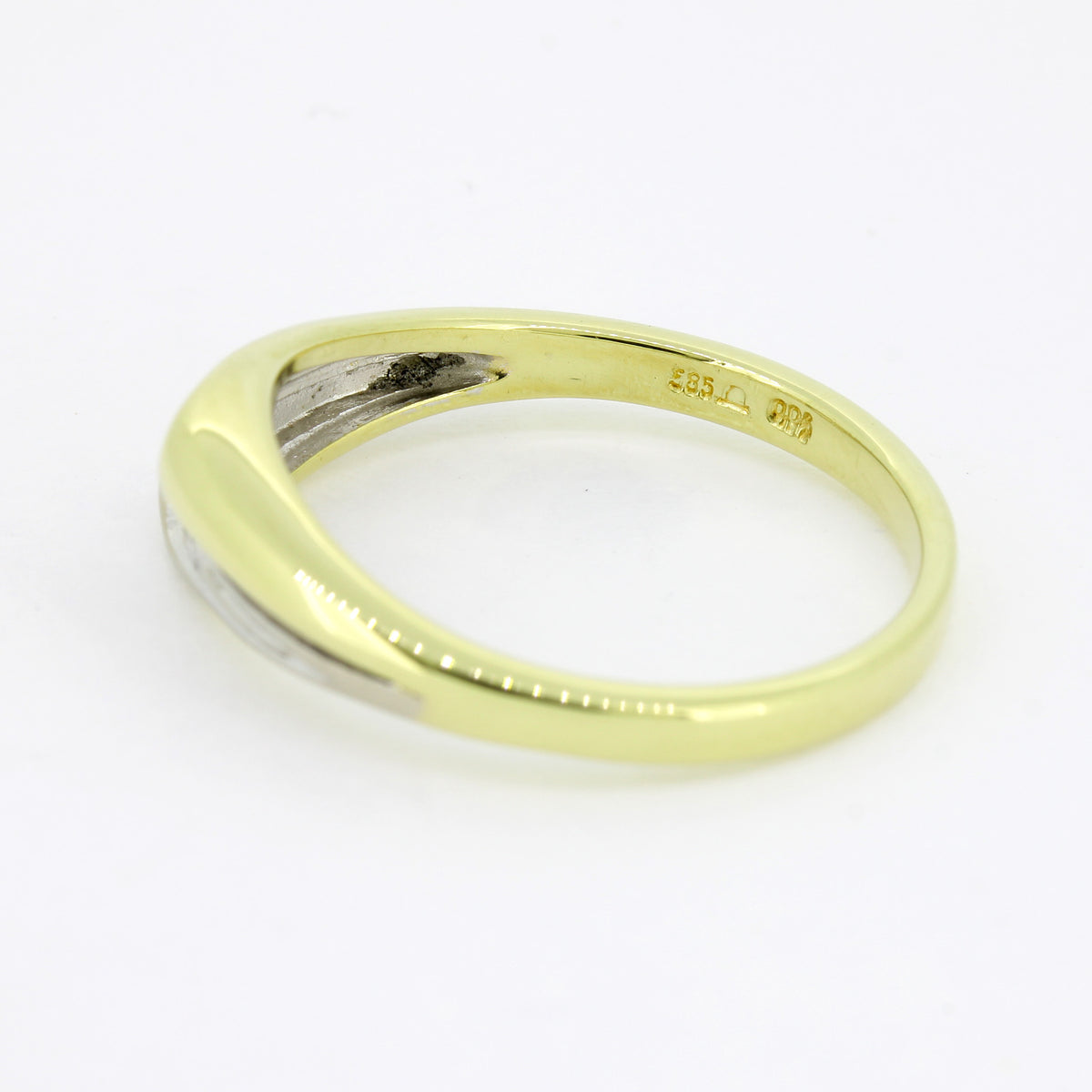 Ring 585 Gold 14 Karat Bicolor Diamanten 0,04 ct Gr. 55 - Wert 780,-