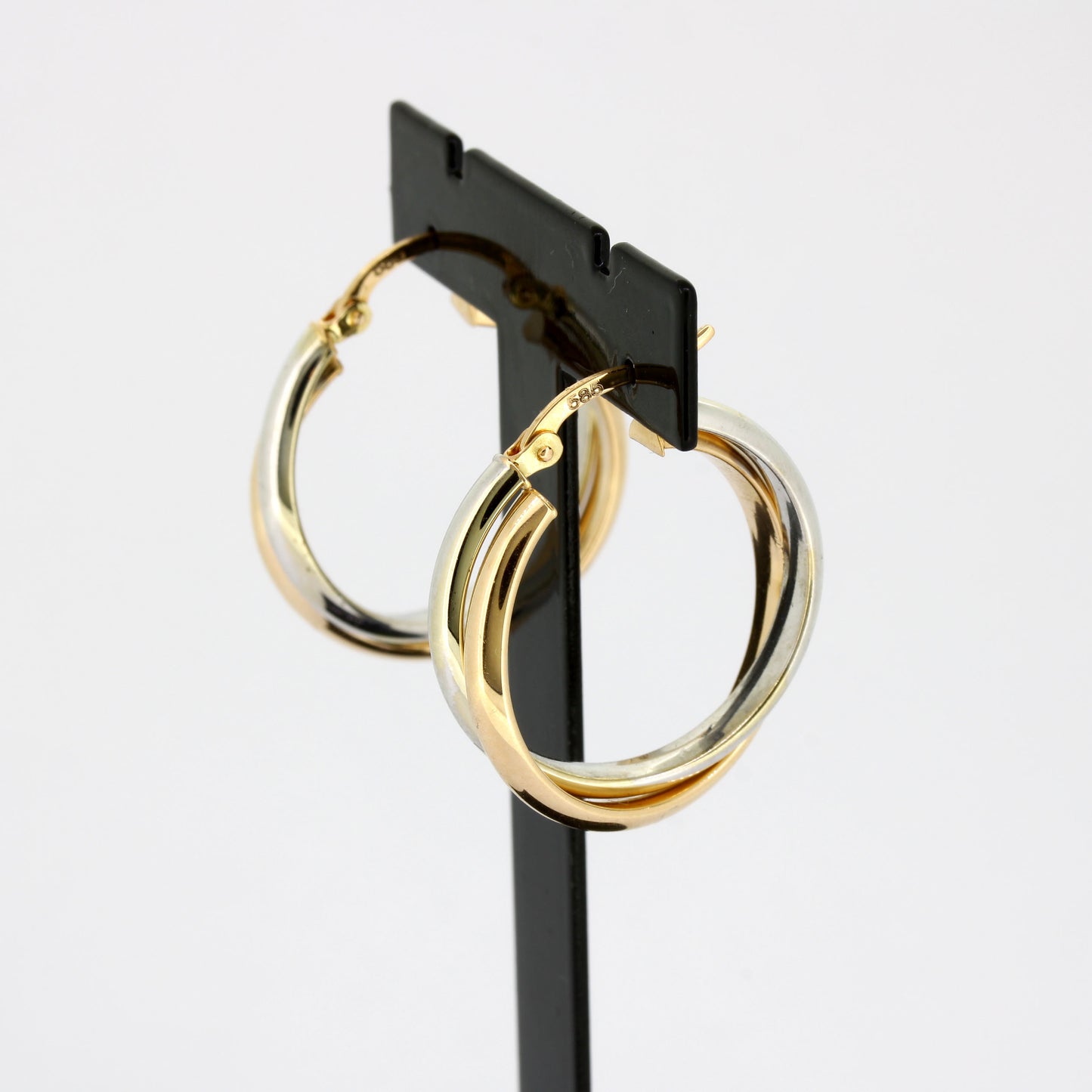 Creolen 585 Gold 14 Kt tricolor - Wert 565,-