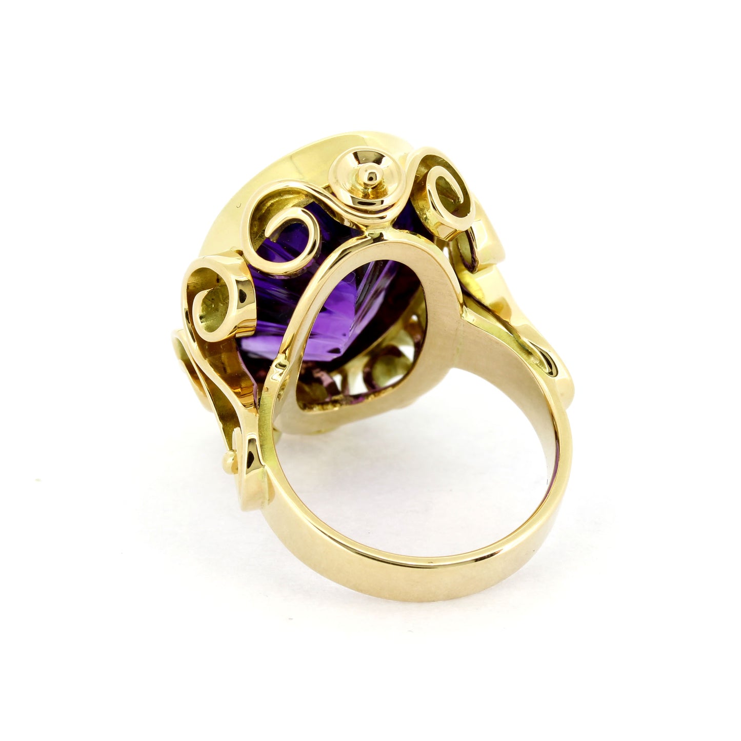 Amethyst Ring 585 Gold Facettiert 14 Kt Gelbgold - Wert 1340,-