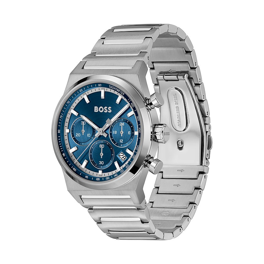 BOSS Herrenuhr Candor Chronograph Blau 1514250