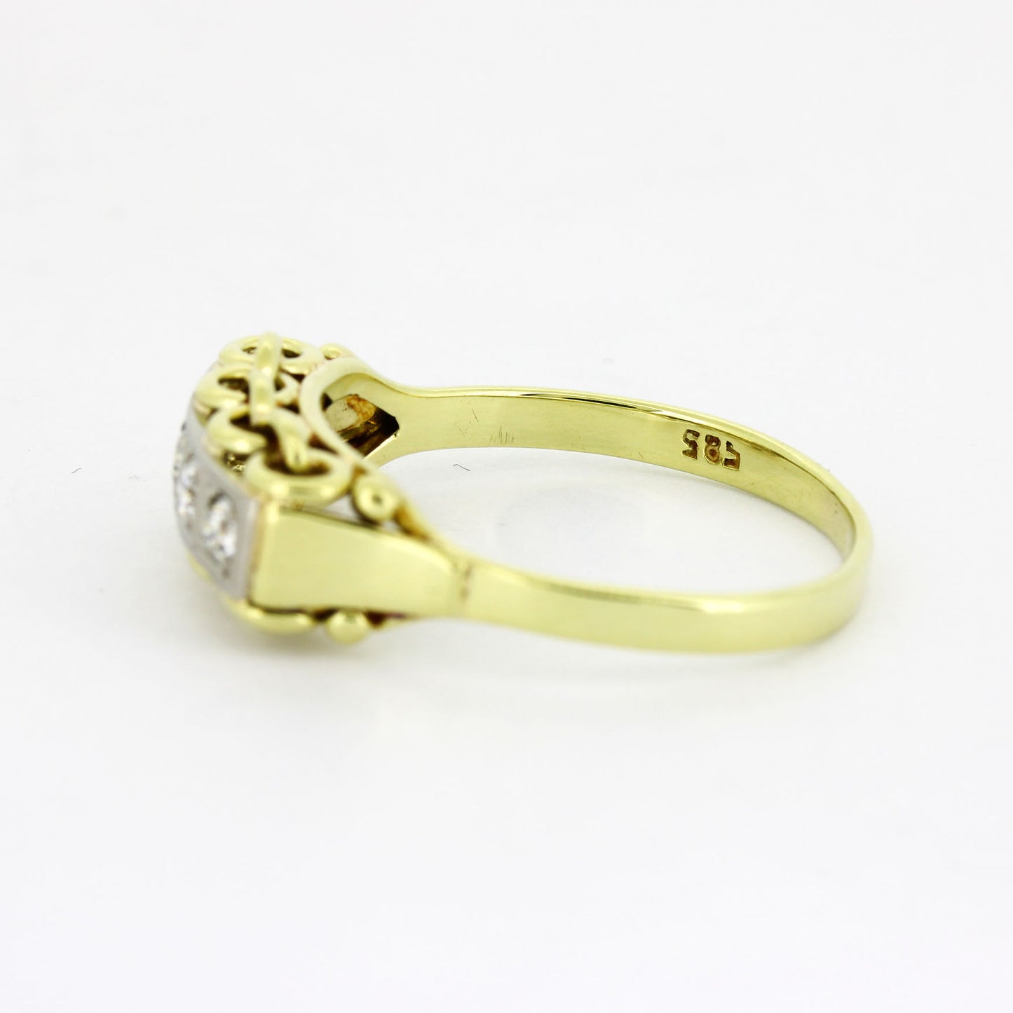 Ring 585 Gelbgold – Brillant ca. 0,16 ct W/P1 – Ringgröße 56
