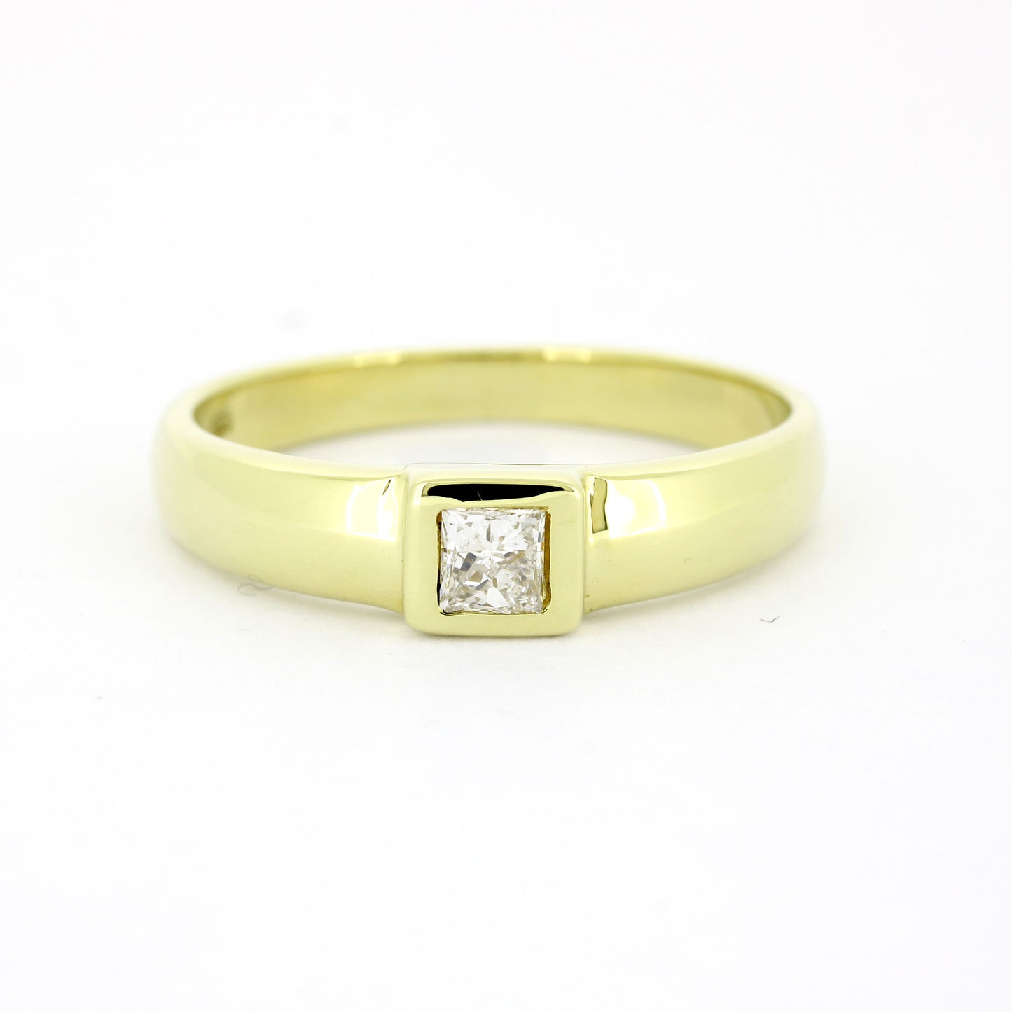 Ring 585 Gelbgold 14 Kt - Brillant Princess Schliff ca. 0,20 ct - Wert 1150,-
