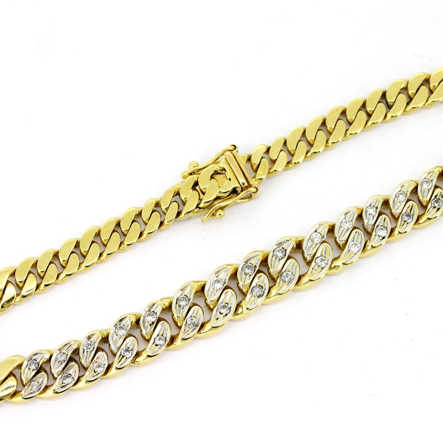 Armband 750 Gold 14 kt - Brillanten 0,28ct - Länge: 21,5 cm - Wert 4050,-