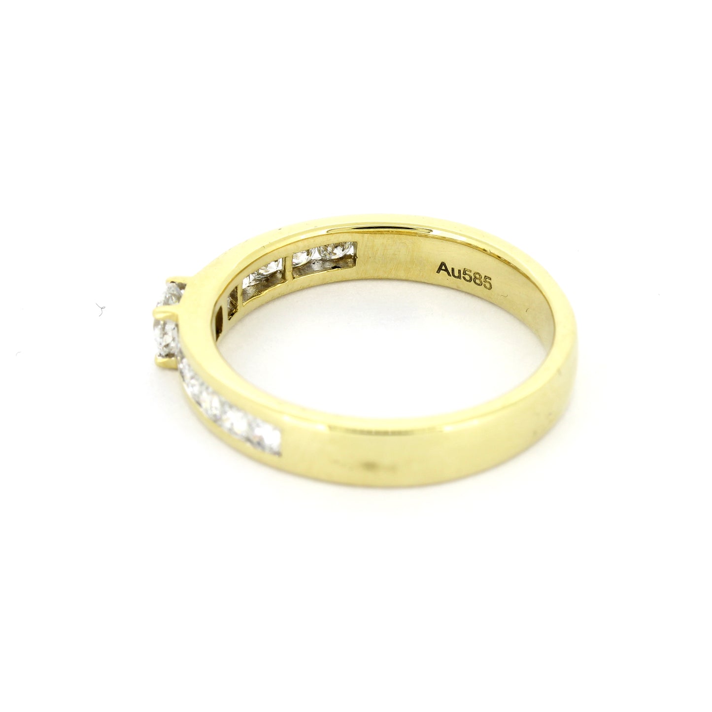Ring 585 Gold 14 kt Gelbgold - 0,80 ct Brillanten W/SI - Wert 2350,-