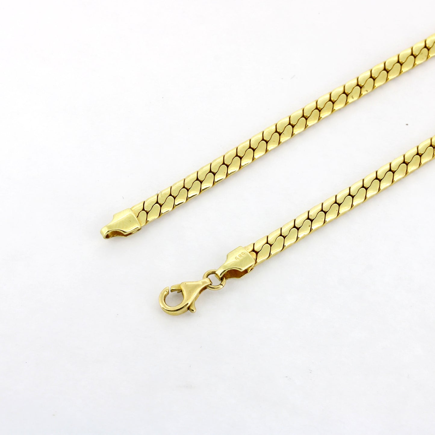 Collier 585 Gold 14 kt Saphir Brillanten 0,48 ct - 46 cm lang - Wert 3600,-