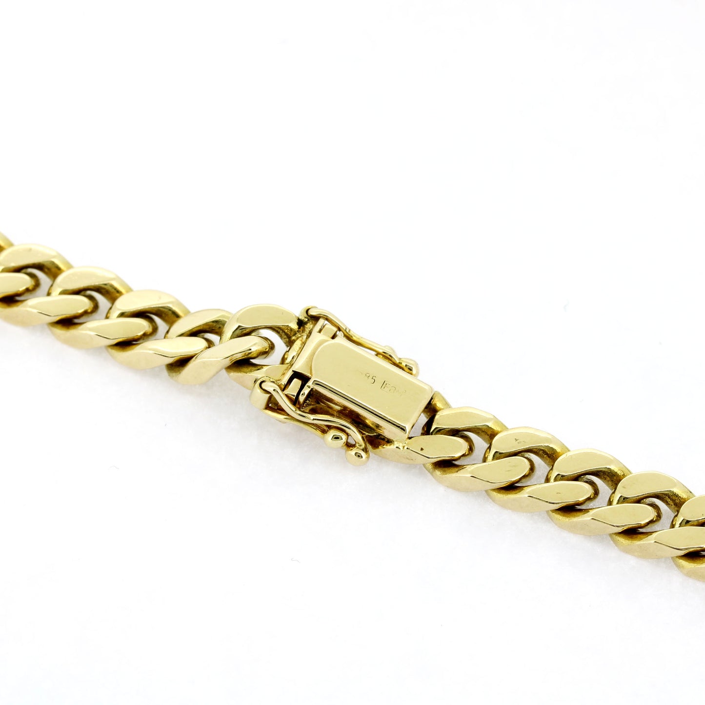 Panzerkette 585 Gold 14 Kt Gelbgold mit Aquamarin - Länge 45 cm - Wert 7200,-