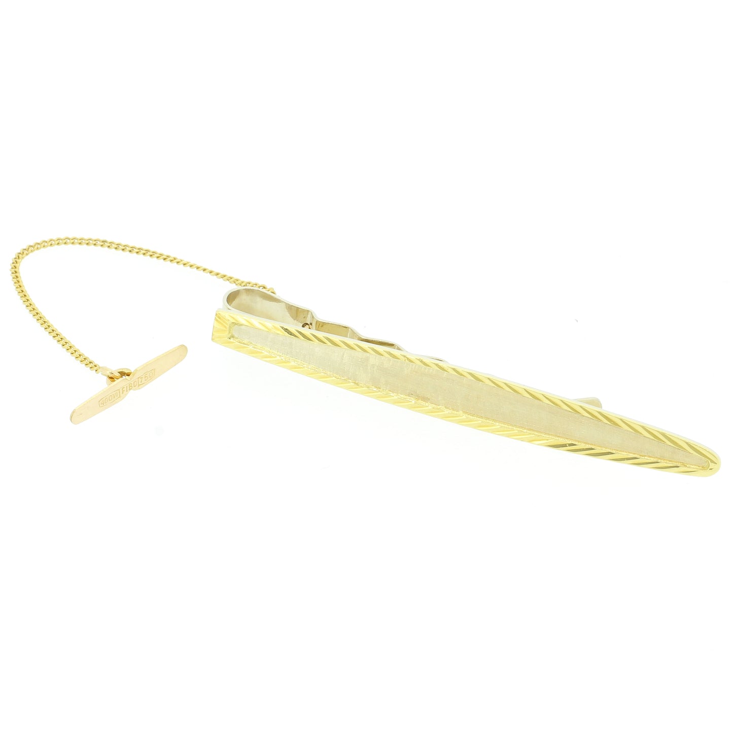 Krawattenklammer 750 Gold 18 kt Bicolor