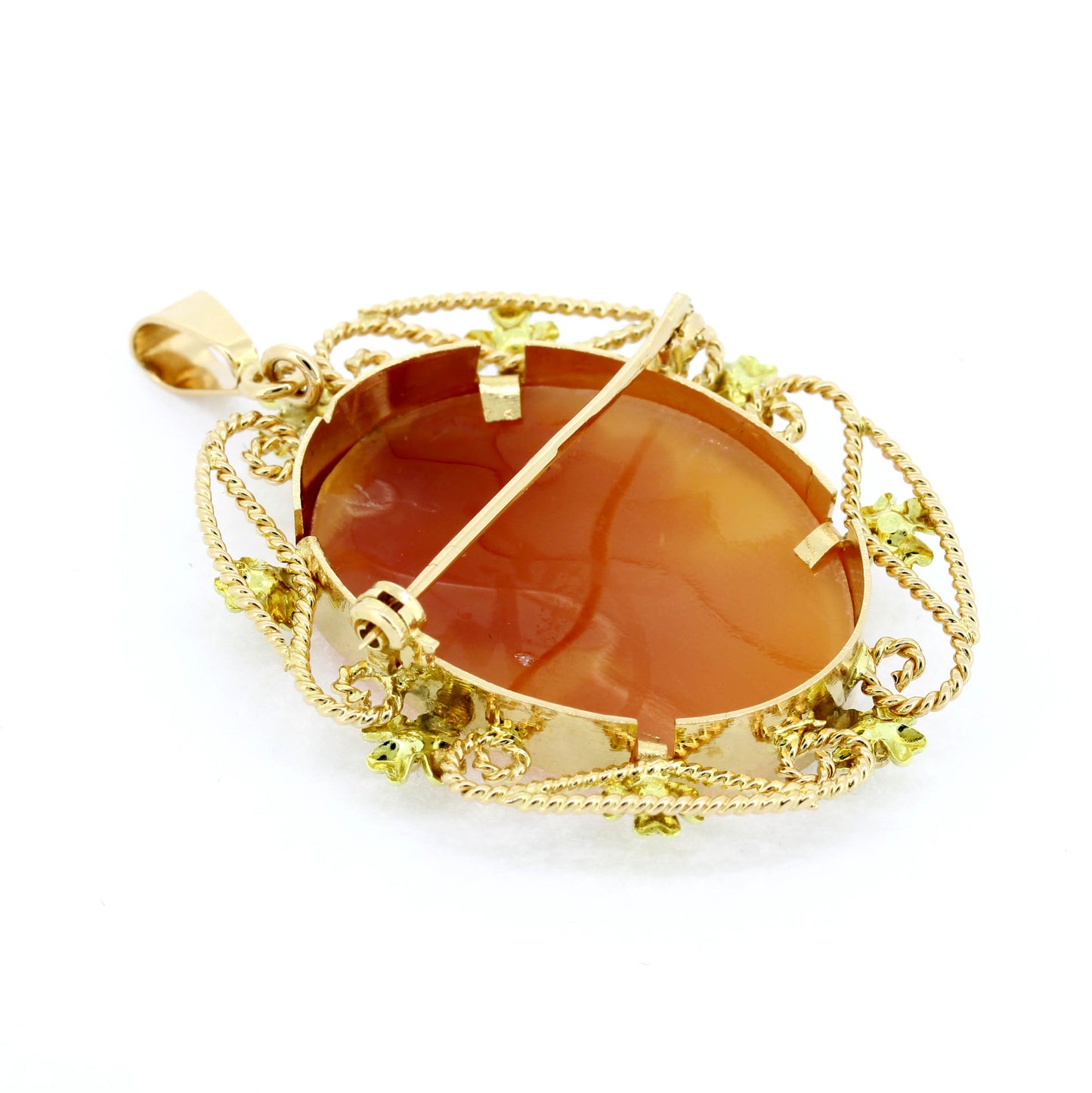Gemmen Anhänger Brosche 750 Gold 18 Kt Gelbgold, Rotgold Wert 1520,-