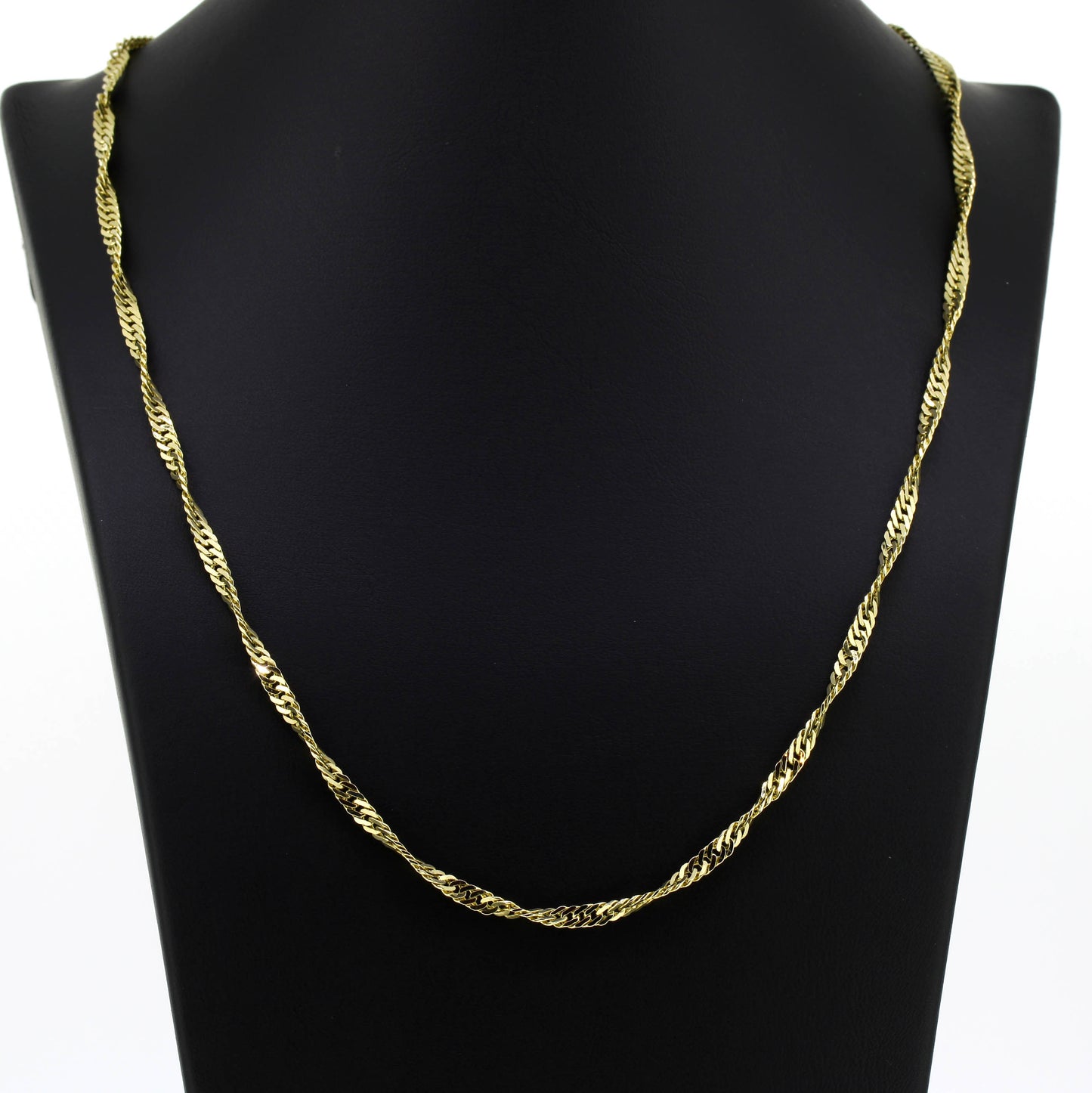 Singapurkette 585 Gold 14 Kt Gelbgold - Kettenlänge 51 cm - Wert 1100,-