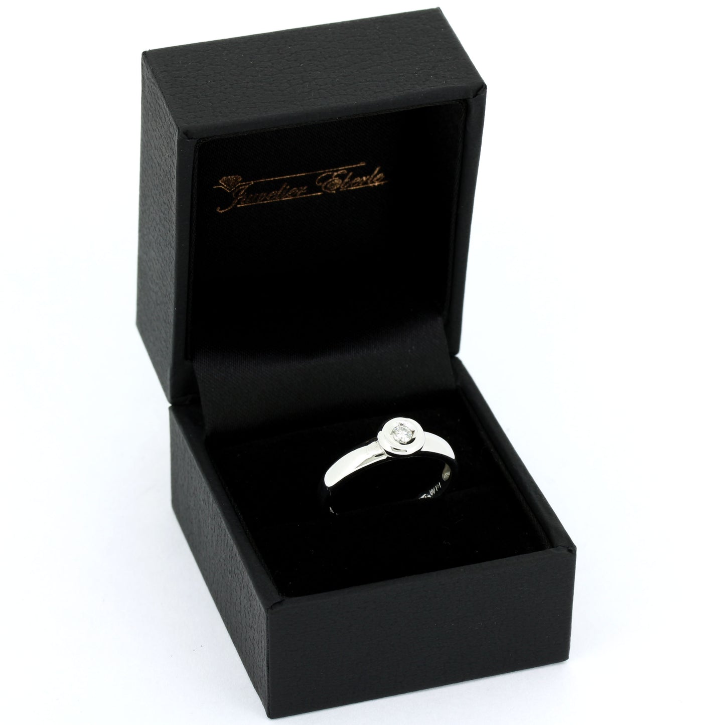 Christ Ring 585 Gold 14 kt Solitär Verlobungsring Weißgold Wert 540,-
