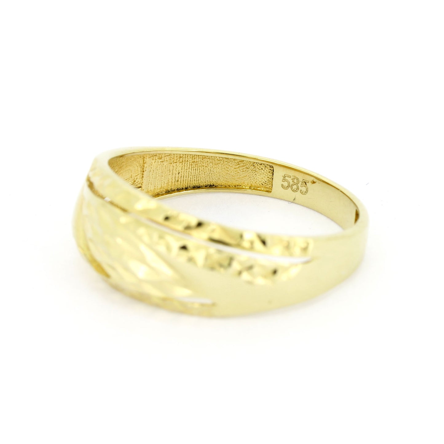 Ring in 585er Gold 14 Kt Gelbgold - mit Musterung - Wert: 220,-
