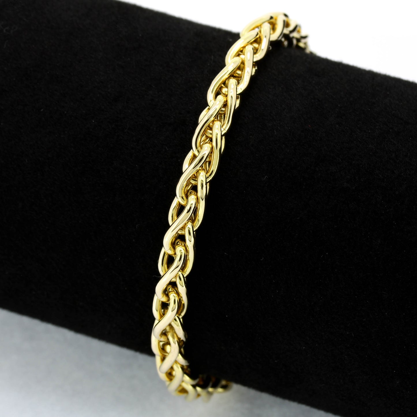 Armband 585 Gold 14 Kt Gelbgold geflochten rund - Wert 1220,-