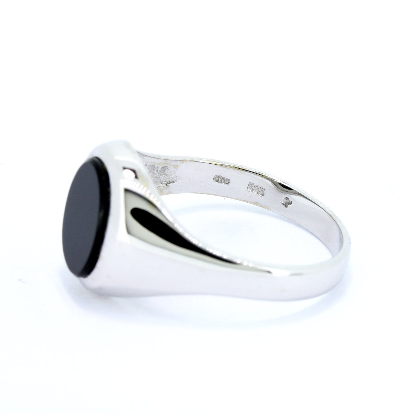 Onyx Ring 585 Gold 14 Kt mit Schwarzen Edelstein Wert 510,-