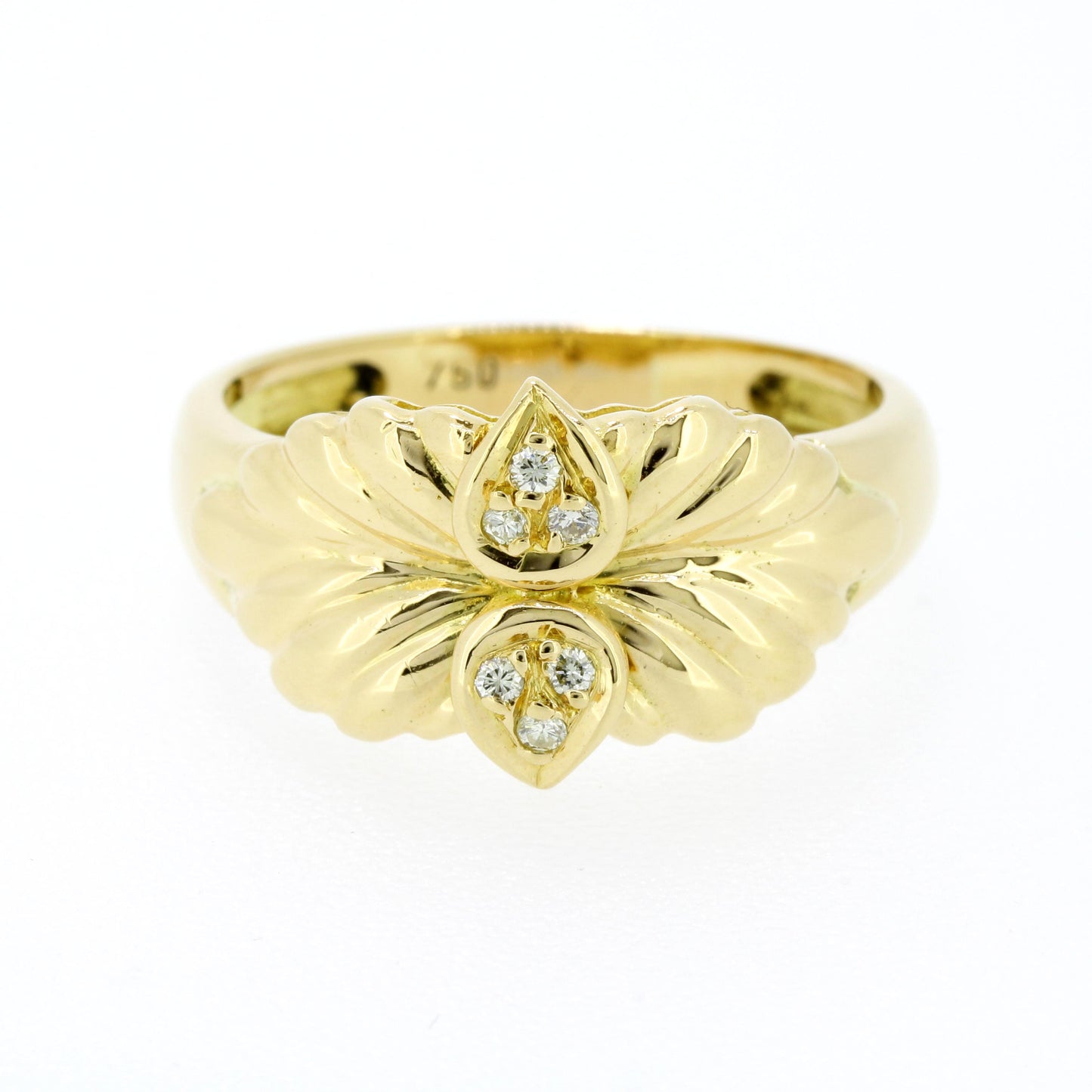 Ring 750 Gold 18 Kt Diamanten ca. 0,04 Ct Gelbgold Wert 720,-