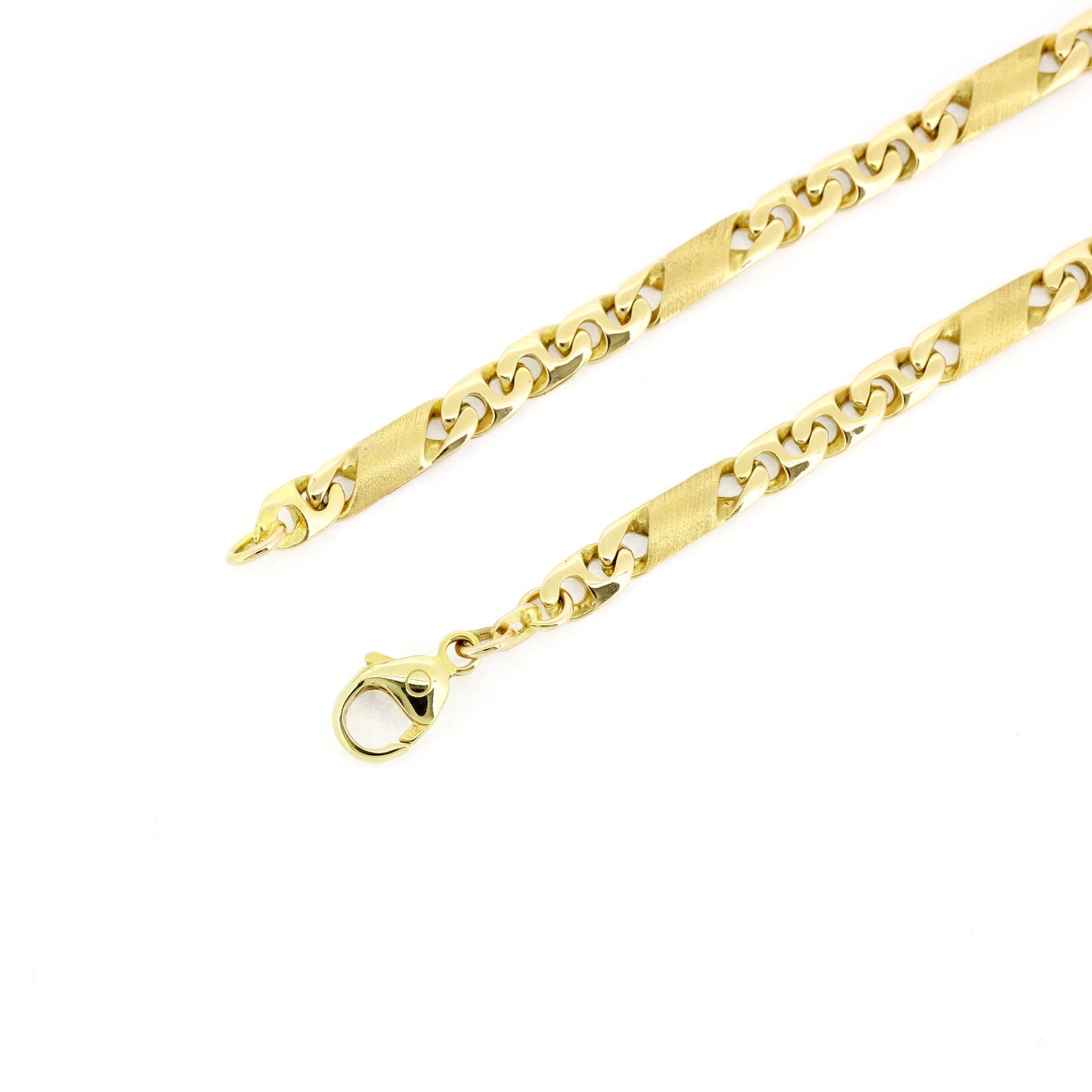 Kette 585 Gold 14 Kt Gelbgold - matt poliert - Kettenlänge 45 cm - Wert 3240,-