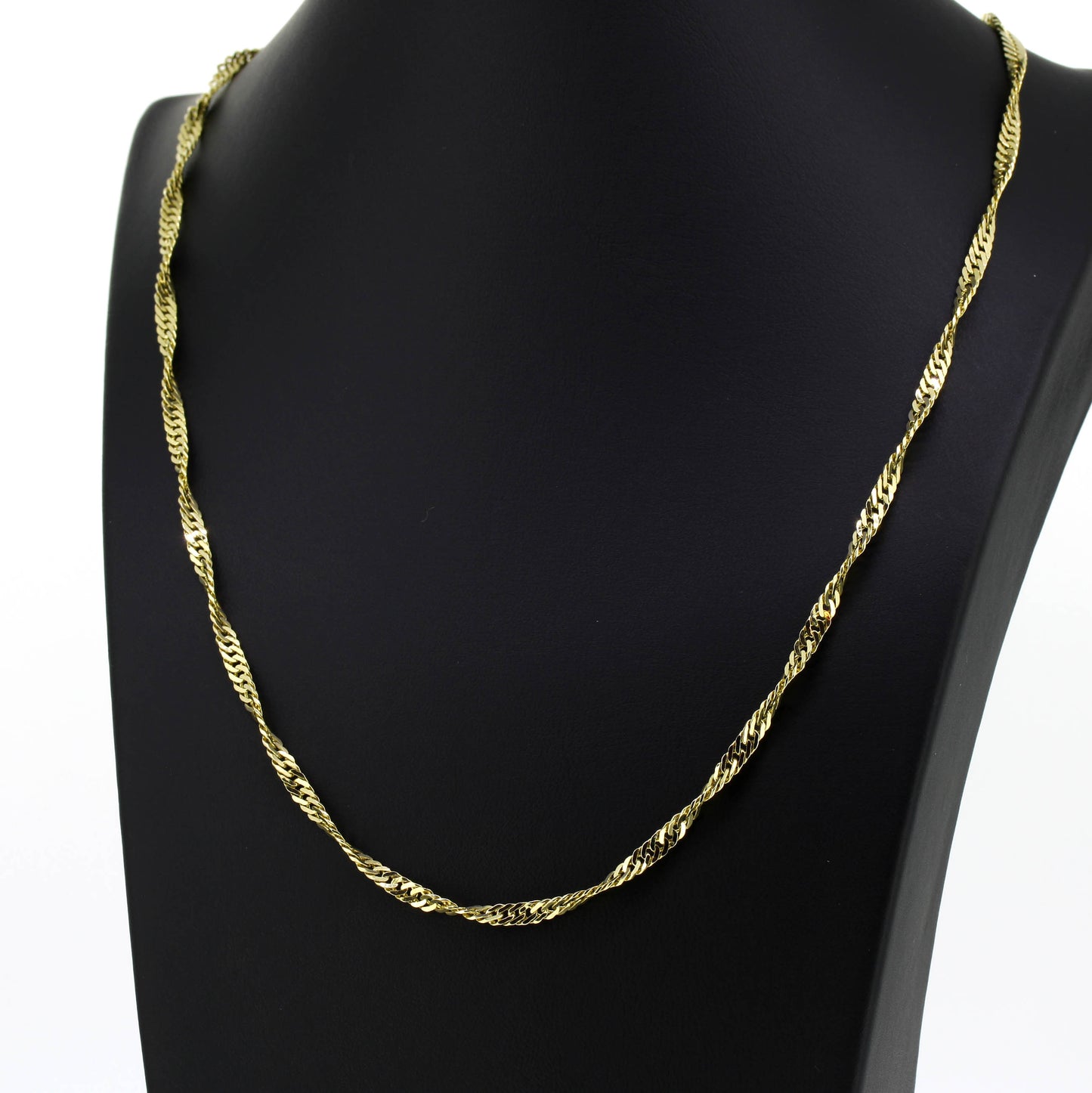 Singapurkette 585 Gold 14 Kt Gelbgold - Kettenlänge 51 cm - Wert 1100,-