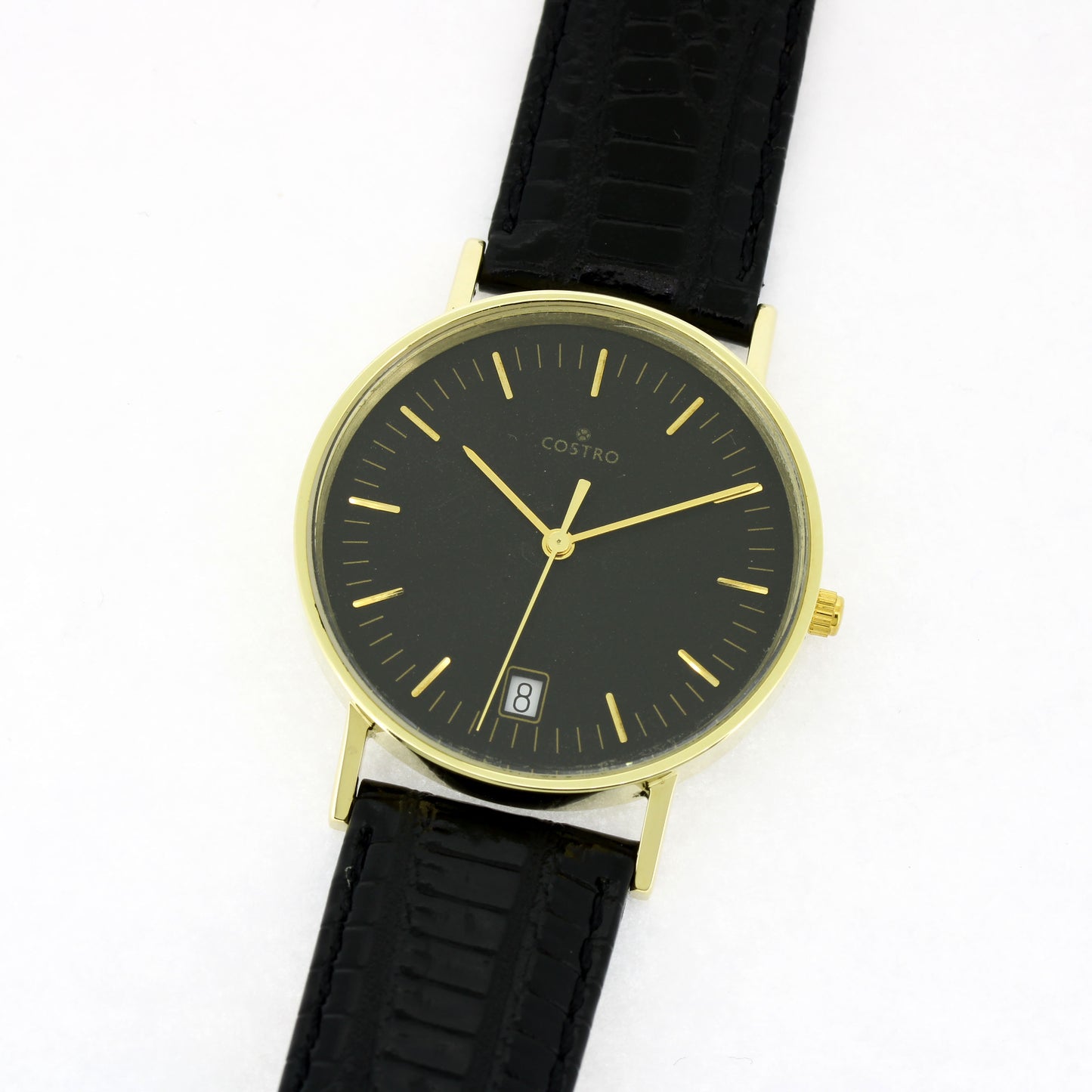 Armbanduhr Costro - Gelbgold 585er 14 kt - Quarz-Uhrwerk Rondor 703