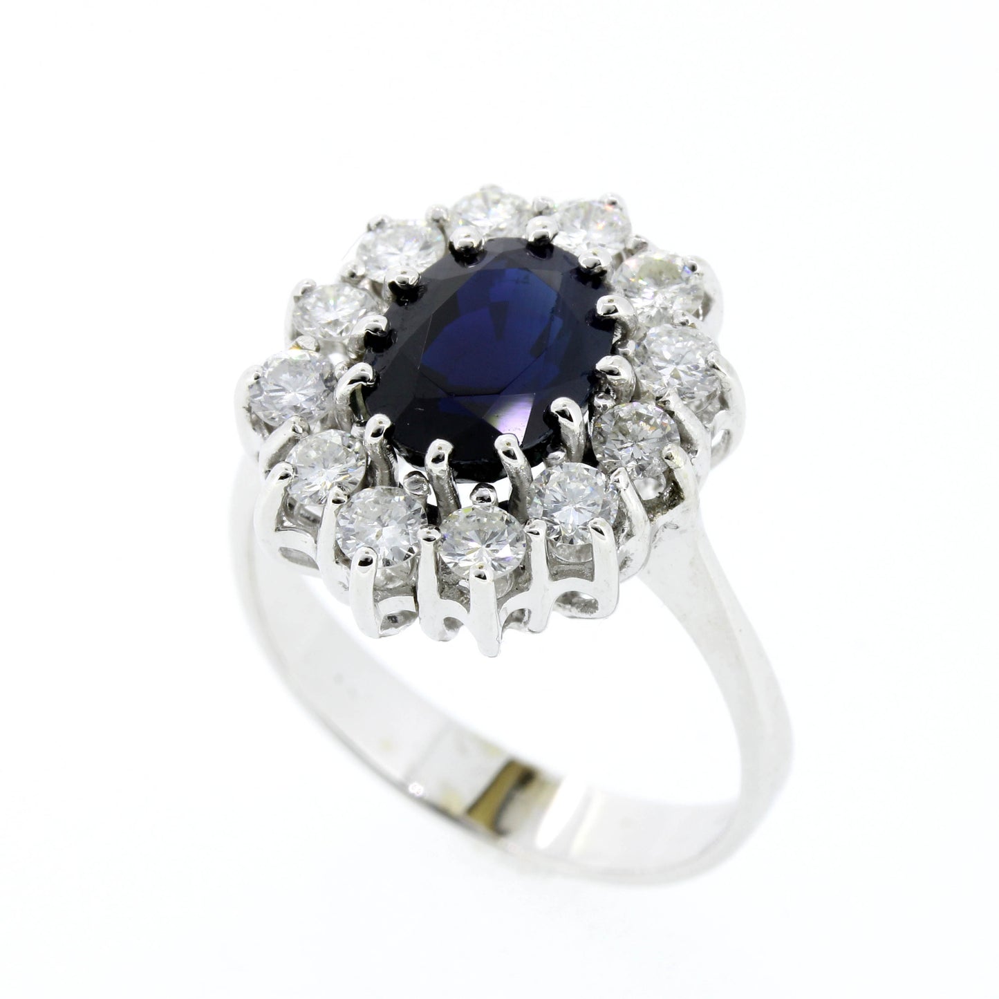 Brillant Saphir Ring 585 Gold 14 Kt Weißgold Wert 2920,-