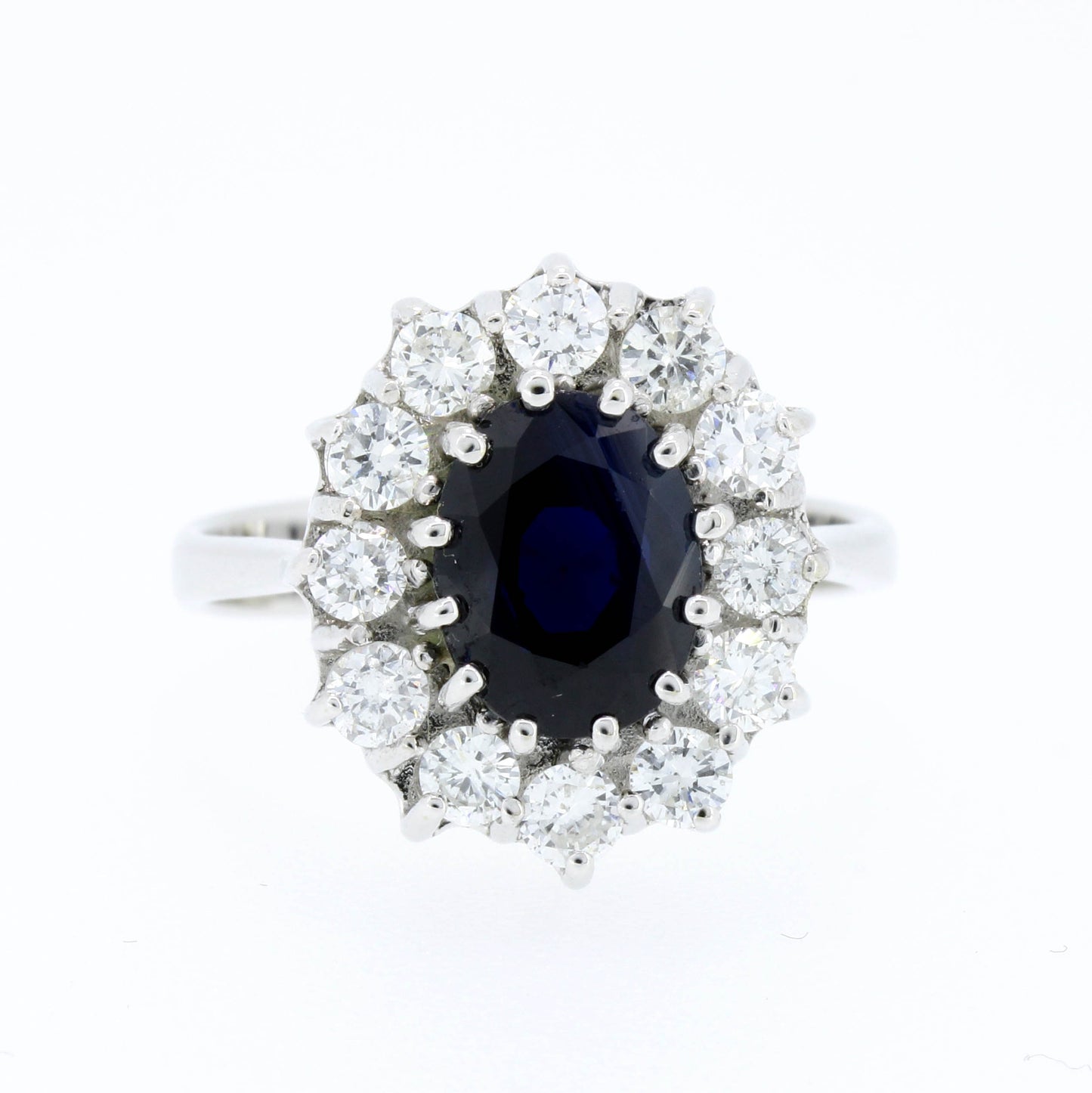 Brillant Saphir Ring 585 Gold 14 Kt Weißgold Wert 2920,-