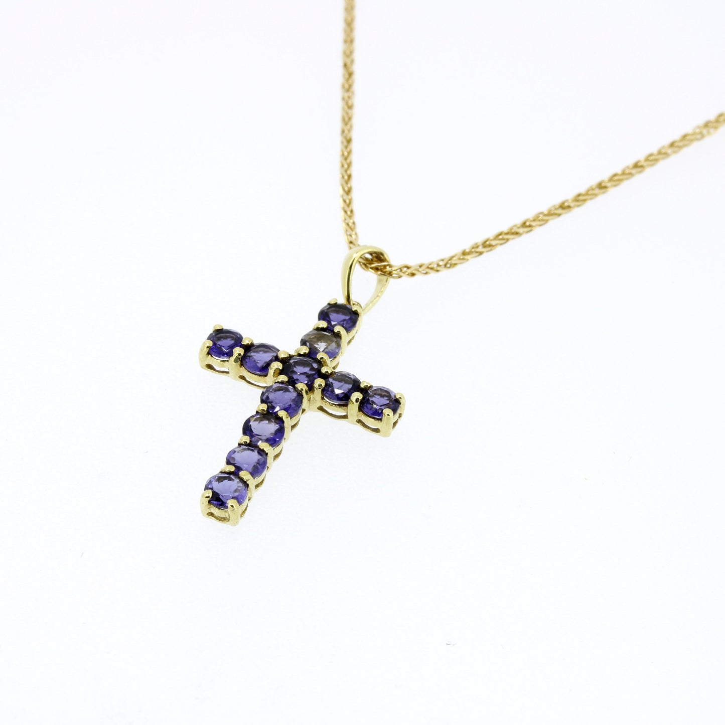 Kreuz Anhänger 375 Gelbgold mit Kette 585 Gold 14 Kt Wert 390,-