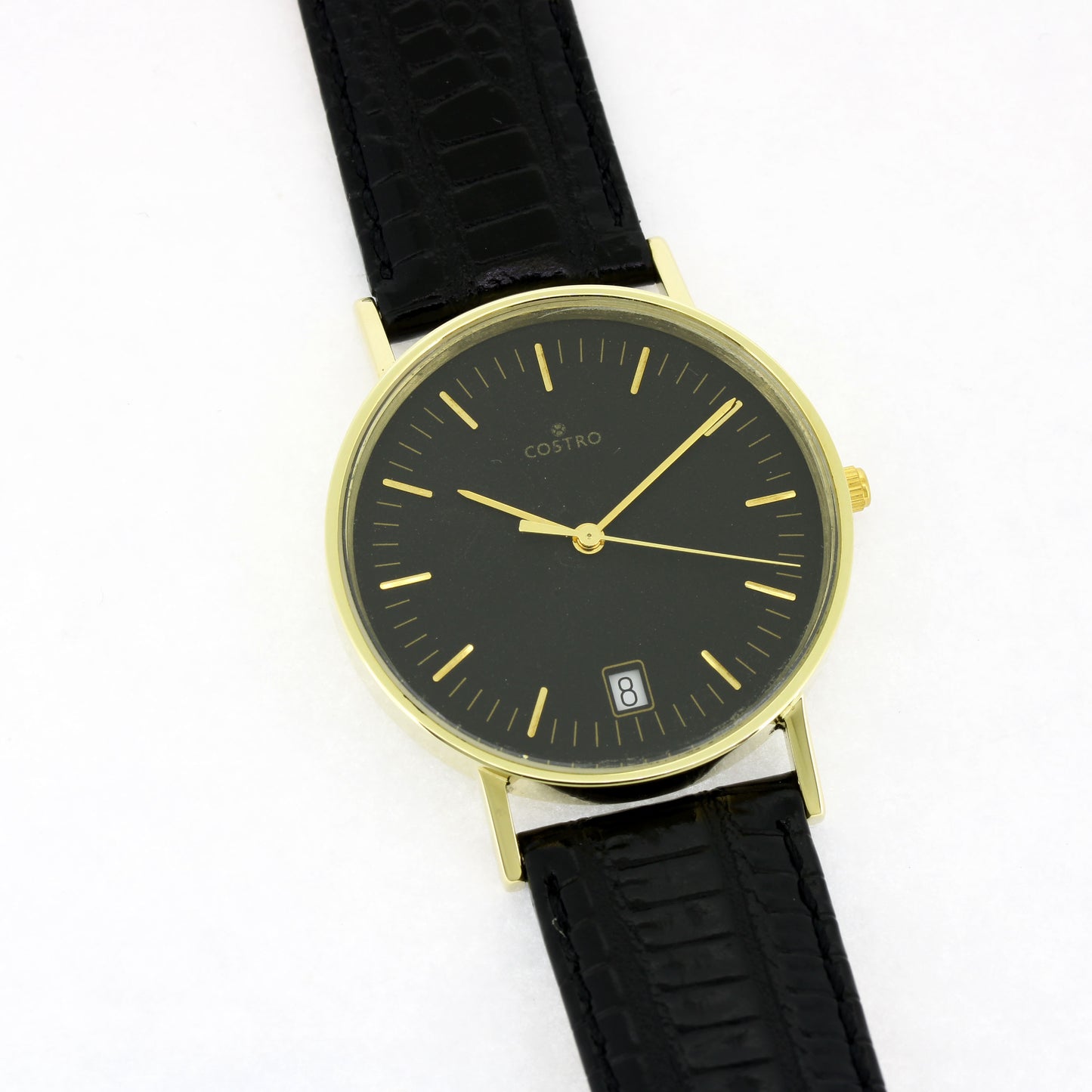 Armbanduhr Costro - Gelbgold 585er 14 kt - Quarz-Uhrwerk Rondor 703