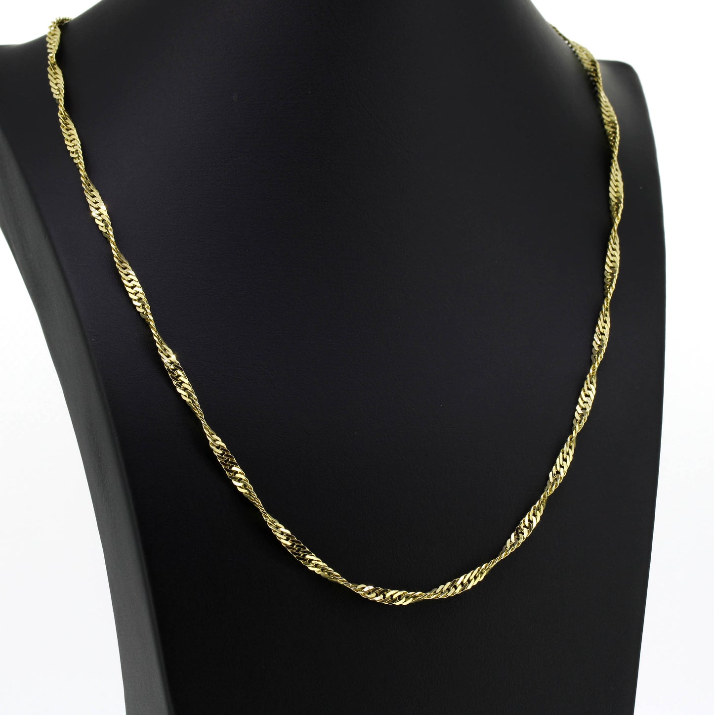 Singapurkette 585 Gold 14 Kt Gelbgold - Kettenlänge 51 cm - Wert 1100,-