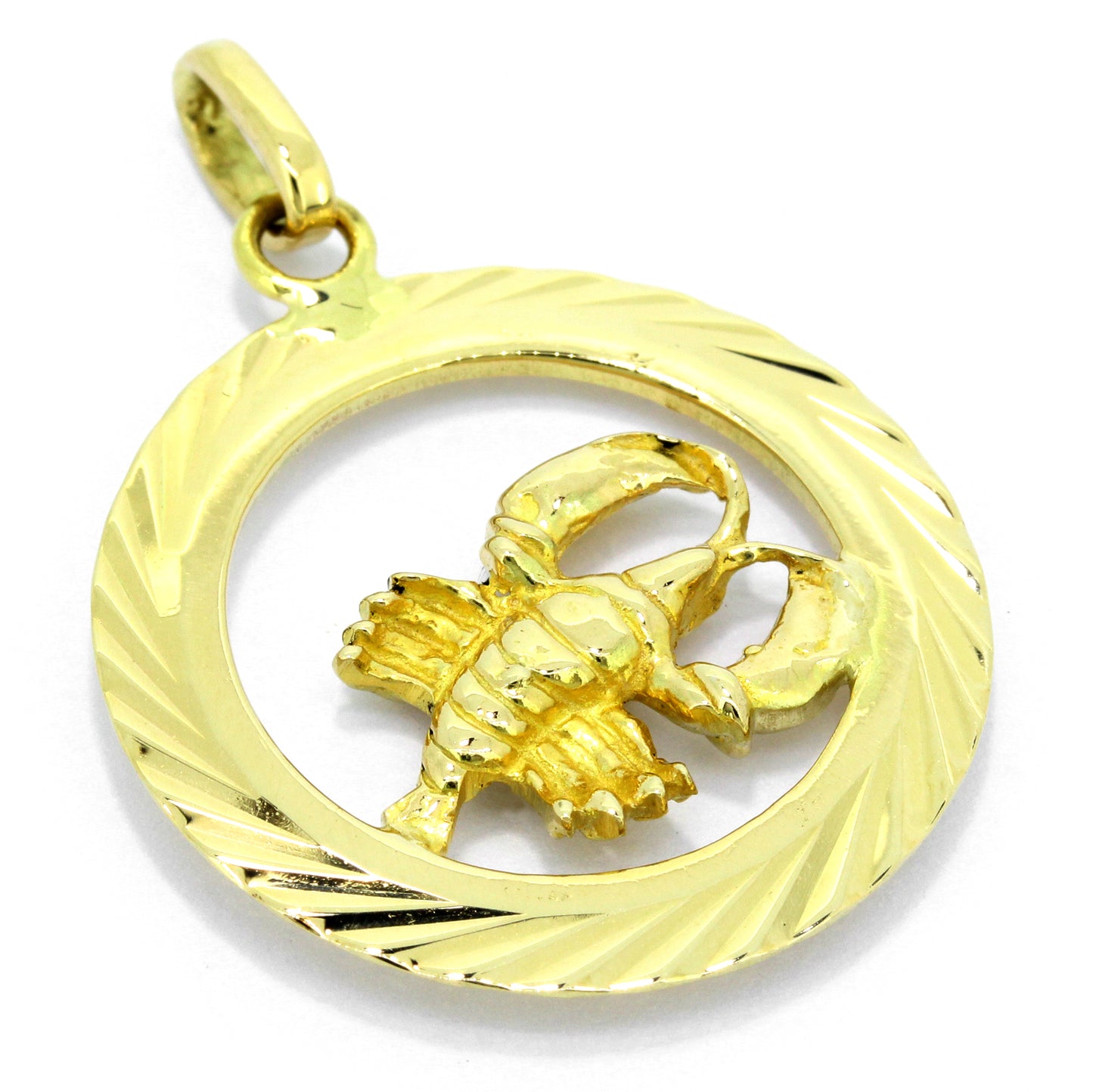 Anhänger 585 Gold 14 Kt Krebs Sternzeichen-Symbol Wert 430,-