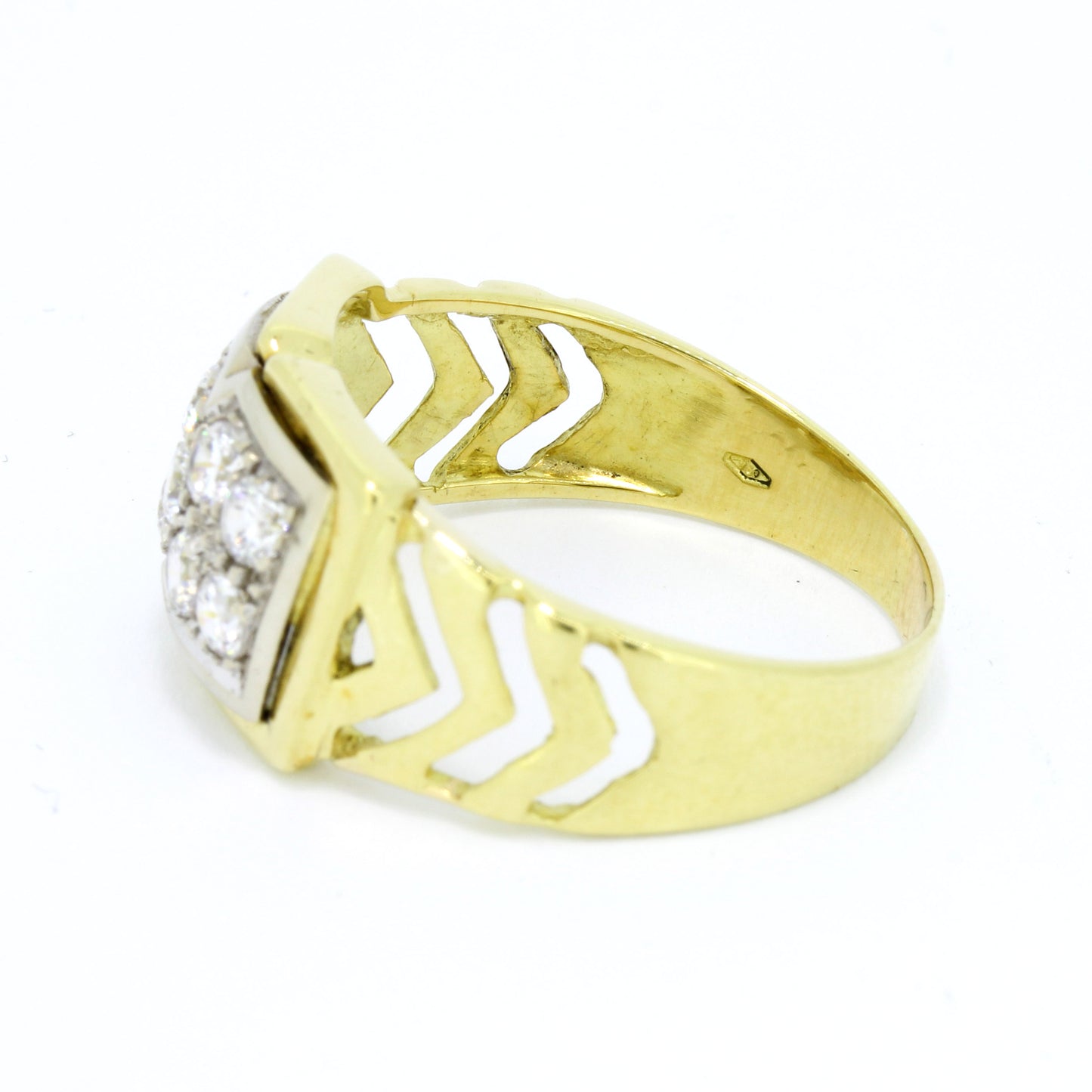 Ring 750 Gold 18 Kt mit Zirkonia Steinen