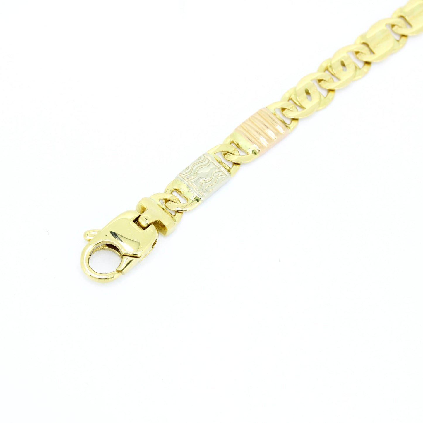Armband 750 Gold 18 Kt Gelbgold tricolor - Wert 1670,-