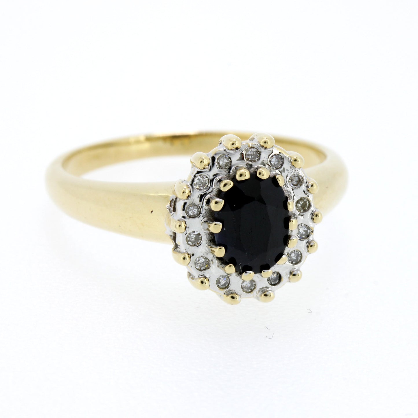 Ring 585 Gold 14 Kt Diamanten und Saphir Gelbgold Wert 560,-