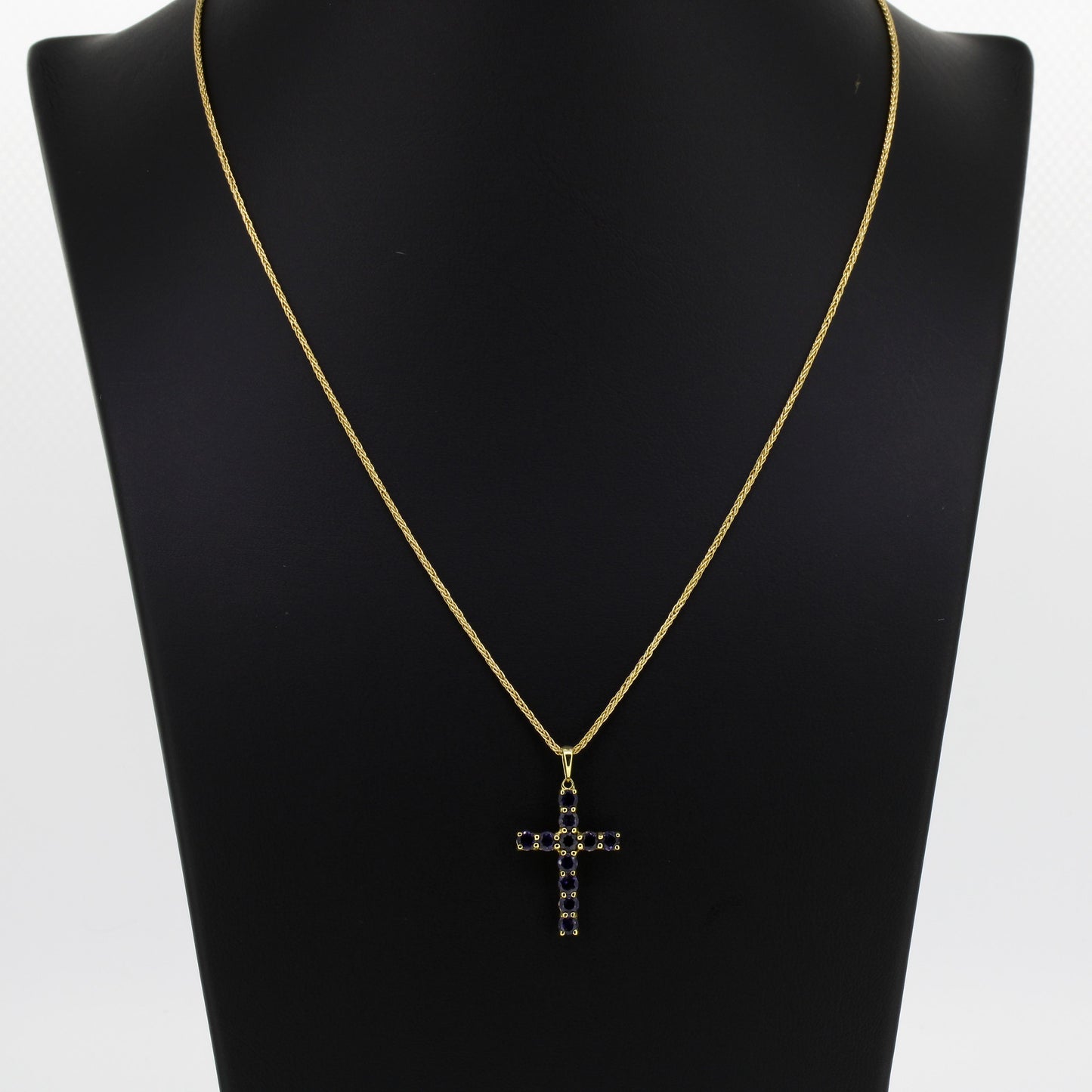 Kreuz Anhänger 375 Gelbgold mit Kette 585 Gold 14 Kt Wert 390,-