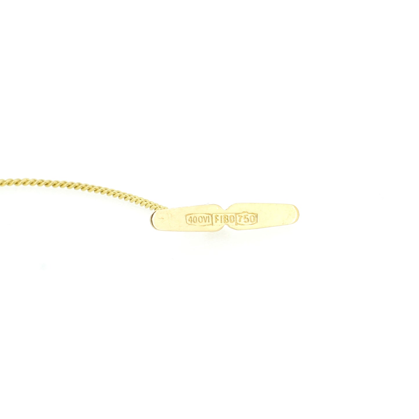 Krawattenklammer 750 Gold 18 kt Bicolor