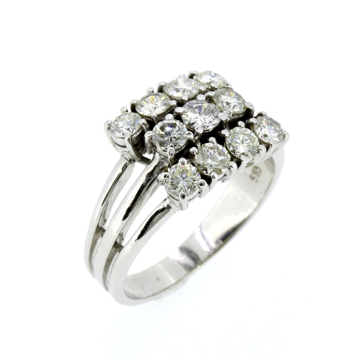 Brillant Ring 585 Gold 14 Kt 1,24ct SI G53 Wert 3320,-