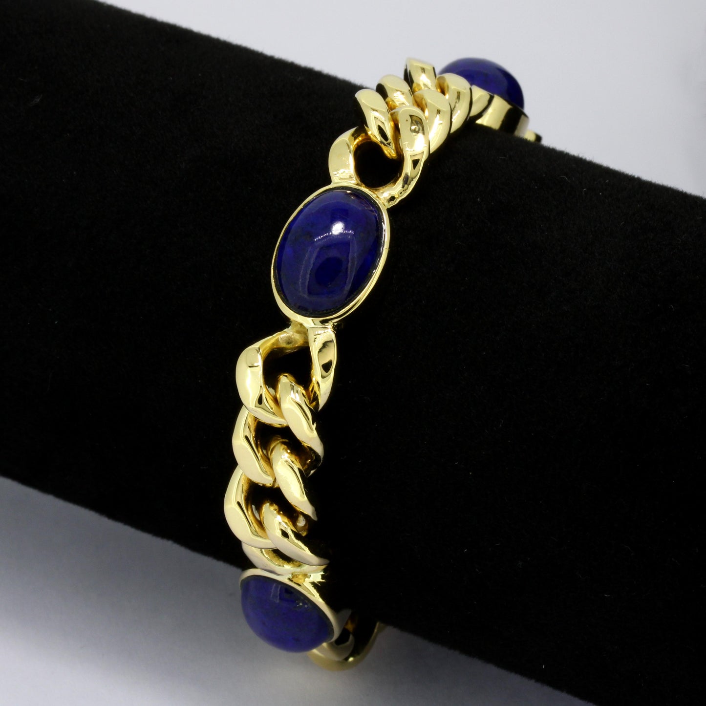 Lapislazulis Armband 750 Gold 18 Kt Panzerarmband Wert 9200,-